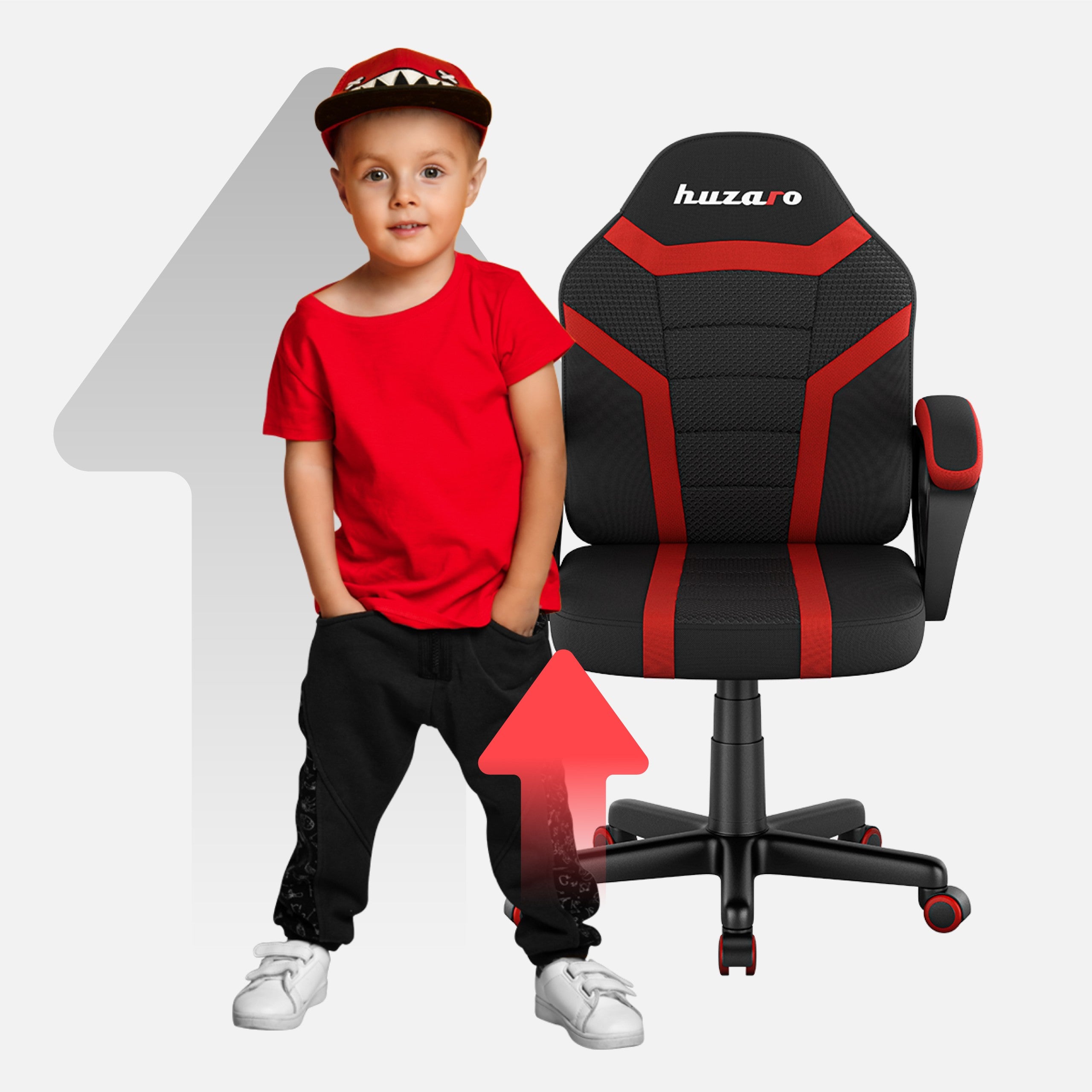 Sillón gaming para niños HUZARO RANGER 1.0 Red Mesh
