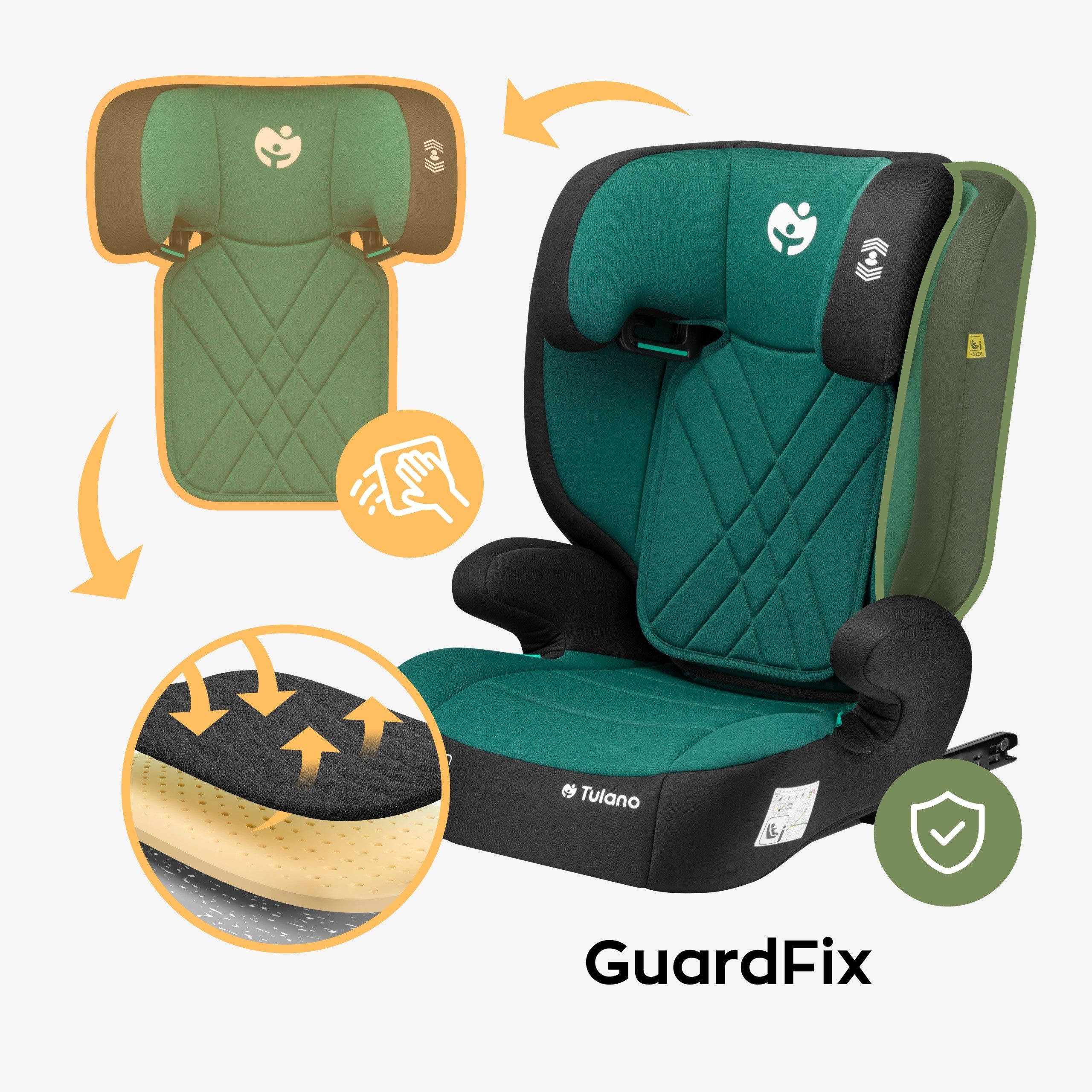 OUTLET Silla de coche para niños 2 en 1, de 100 a 150 cm, Joy 45 Green I-Size