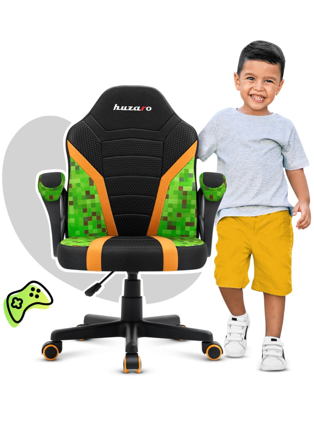 Sillón gaming para niños HUZARO RANGER 1.0 Pixel Mesh