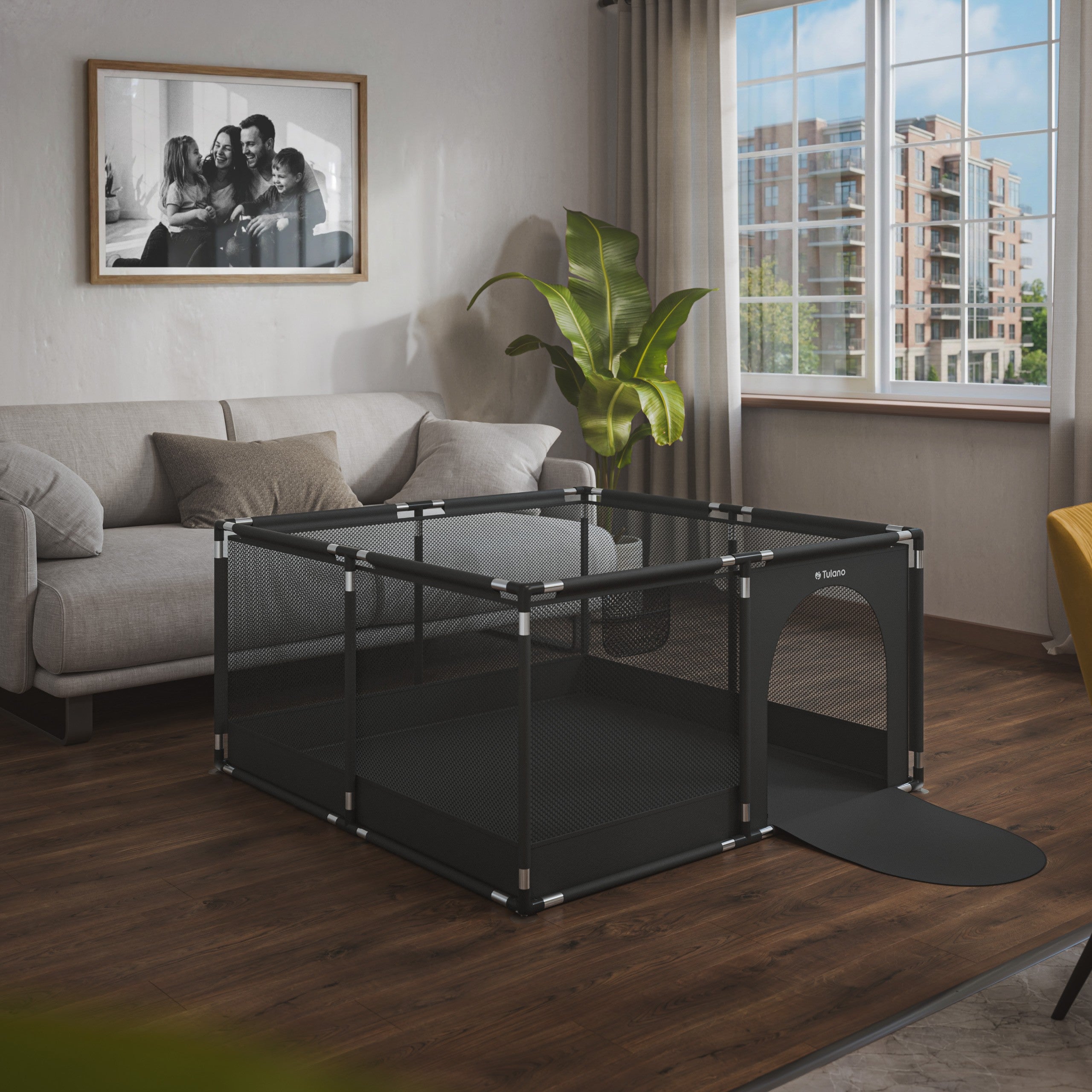 OUTLET Cuna de viaje para niños Tulano Cozy 20 Graphite - 130 cm