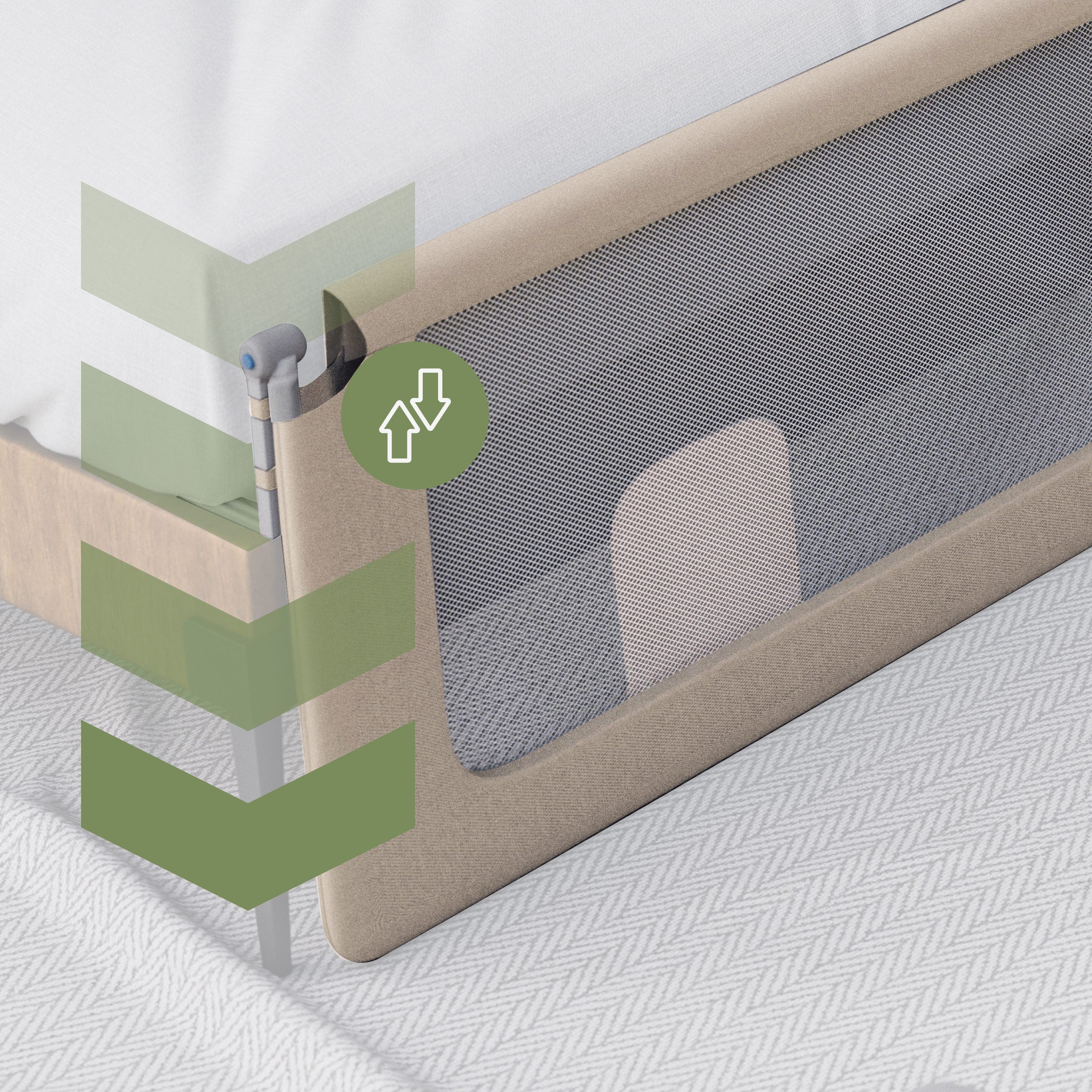 OUTLET Barandilla de seguridad para cama de 200 cm Tulano Cover 30 Beige
