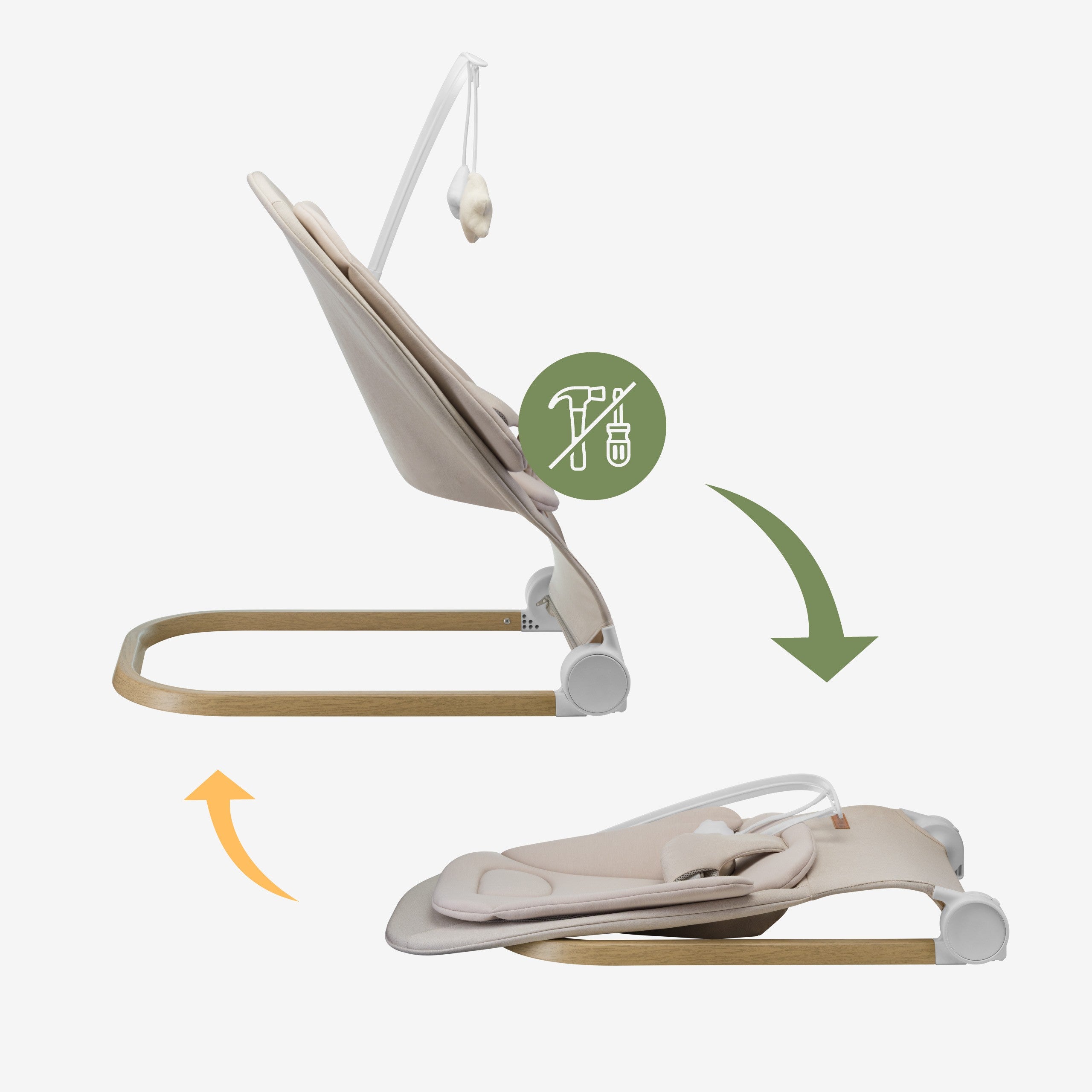 Silla balancín Tulano Moon 50 Beige