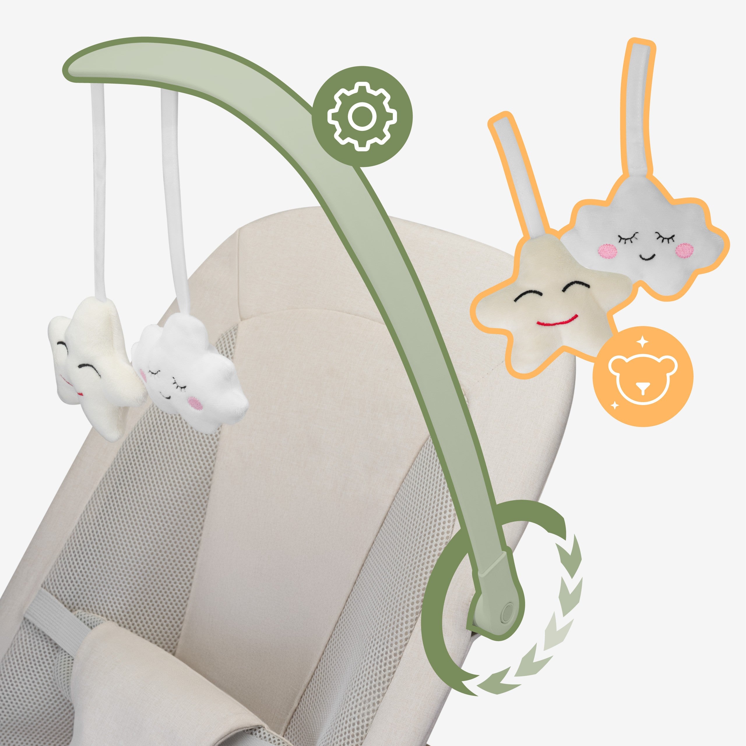 Silla balancín Tulano Moon 50 Beige