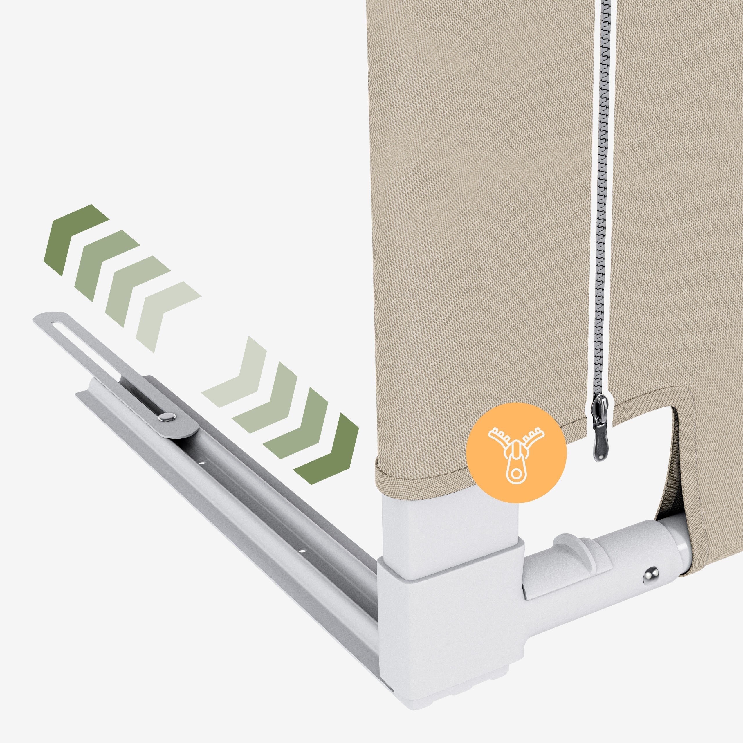 Barandilla de seguridad para cama de 180 cm Tulano Cover 48 Beige
