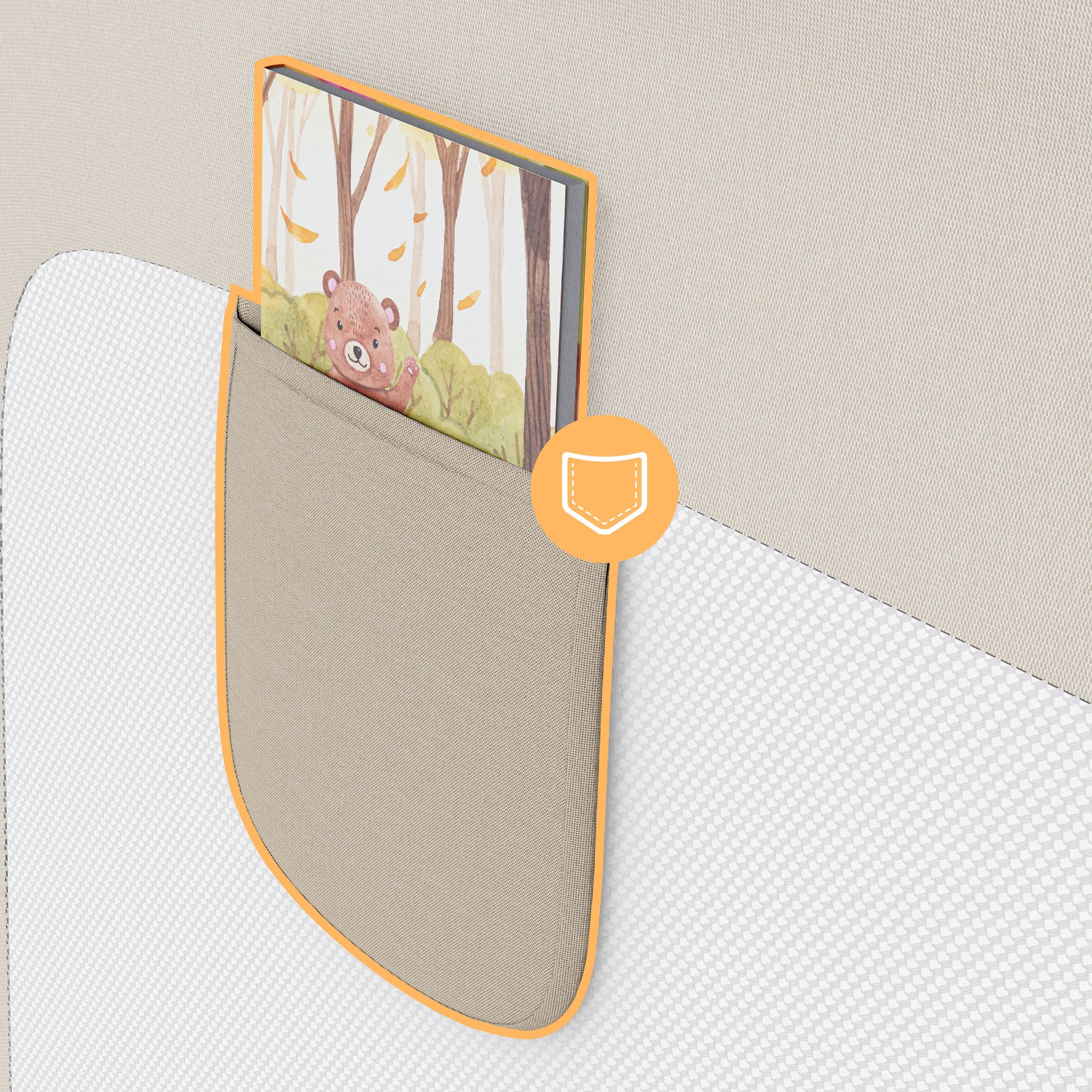 Barandilla de seguridad para cama de 140 cm Tulano Cover 44 Beige