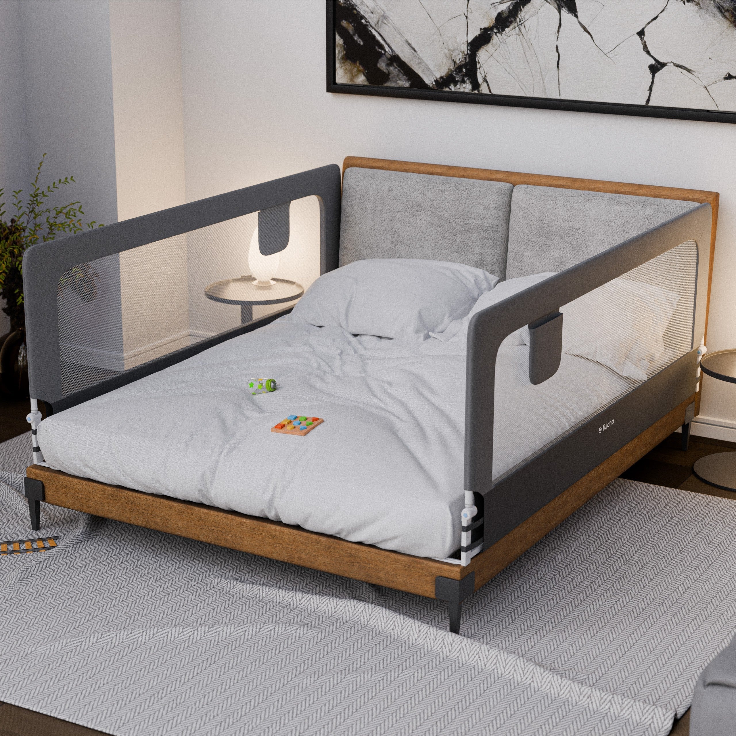 OUTLET Barandilla de seguridad para cama de 200 cm Tulano Cover 30 Grey