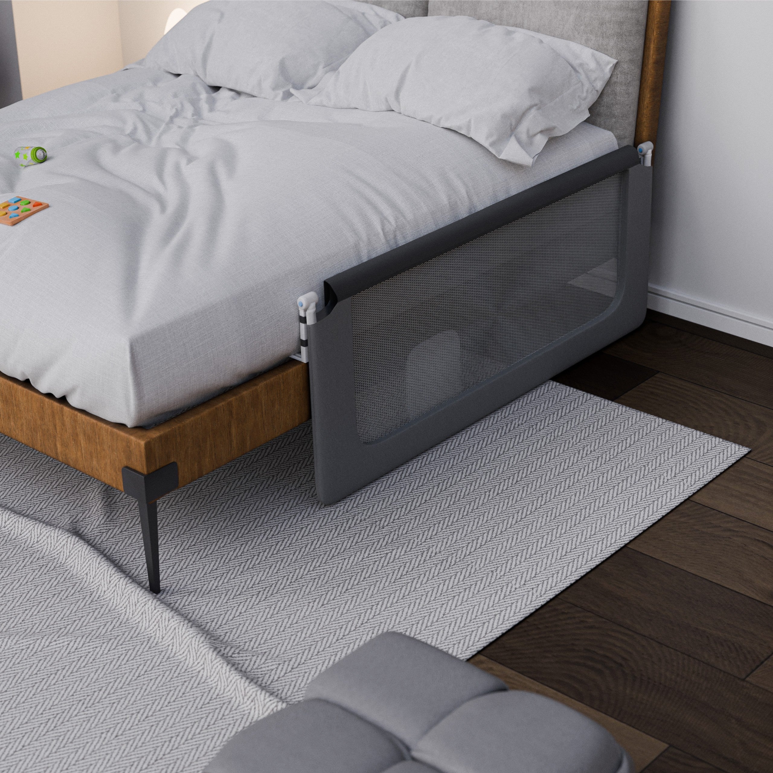 Barandilla de seguridad para cama de 150 cm Tulano Cover 25 Grey