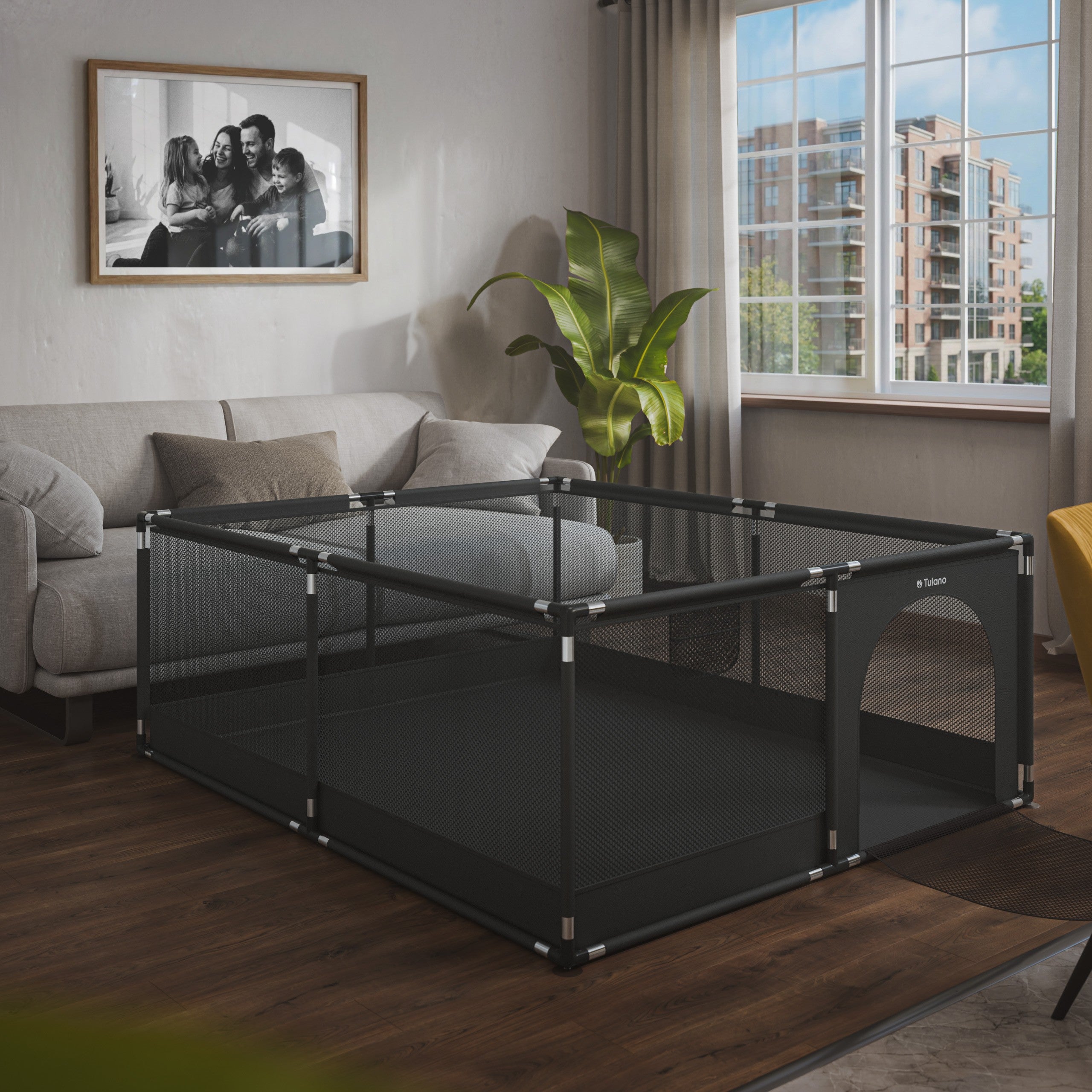 Parque infantil Tulano Cozy 25 Graphite - 150 cm