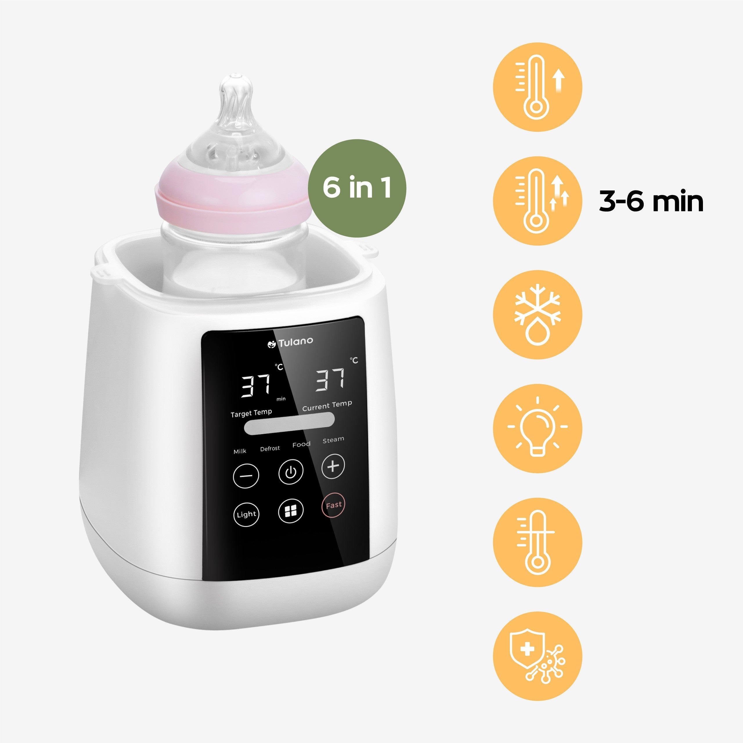 OUTLET Calentador y esterilizador de biberones Tulano Ellie 35