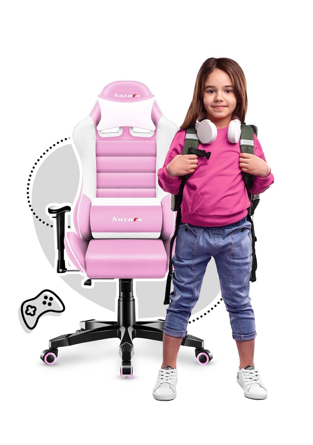 OUTLET Sillón gaming para niños HUZARO RANGER 6.0 Rosa