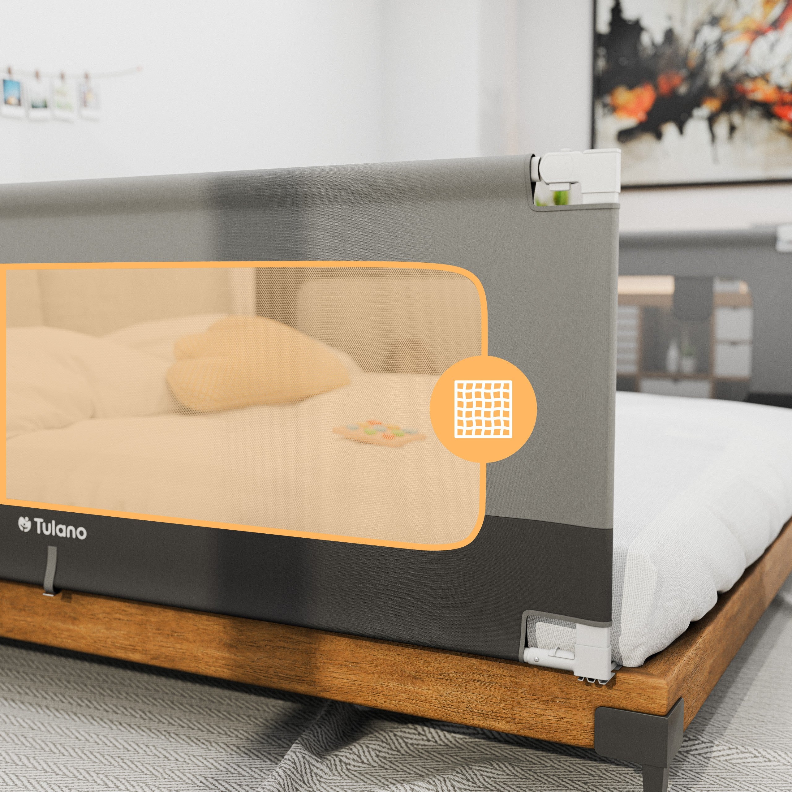 Barandilla de seguridad para cama de 140 cm Tulano Cover 44