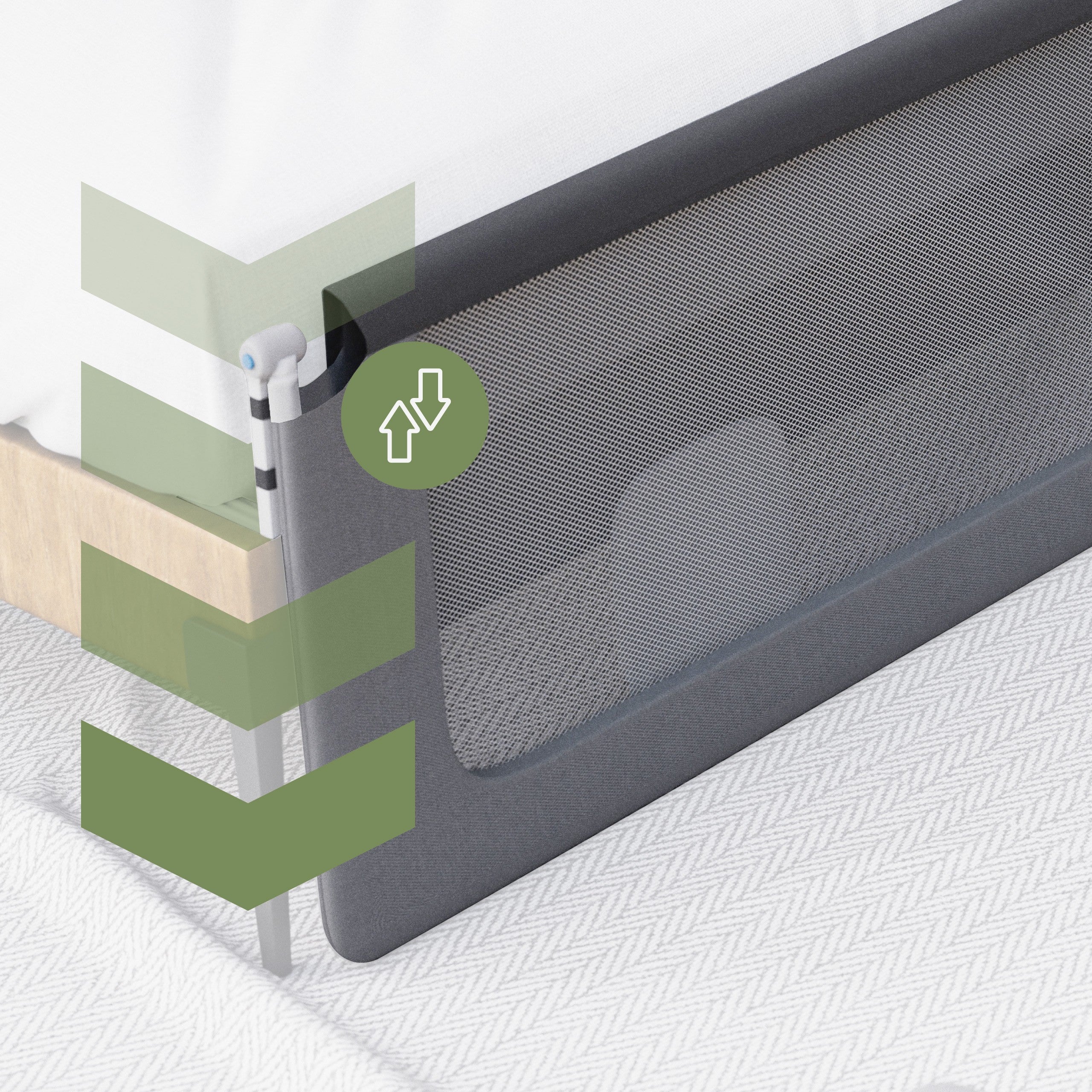 Barandilla de seguridad para cama de 200 cm Tulano Cover 30 Grey