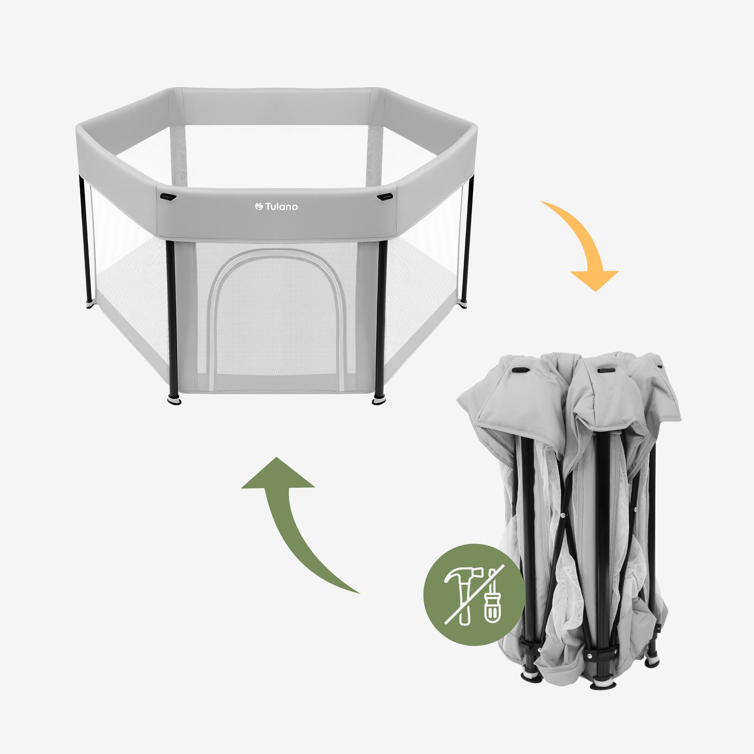 Parque plegable para bebés Tulano Cozy 30