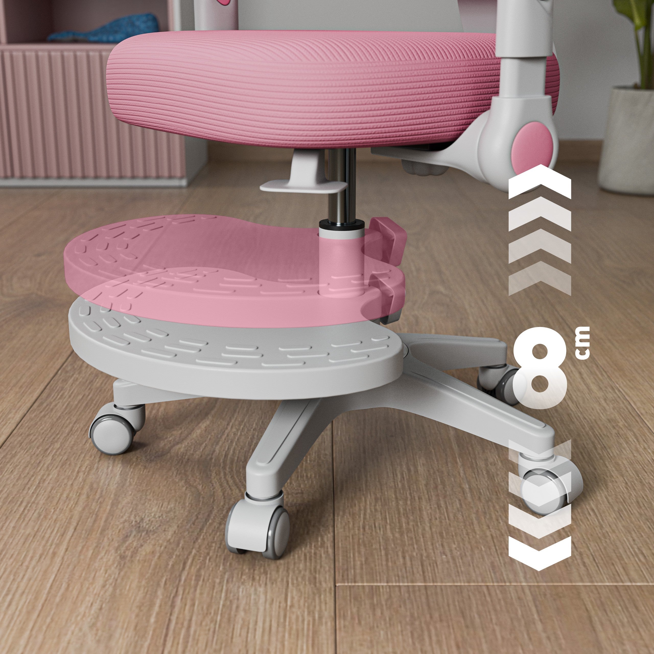 Sillón ajustable para niños Mark Adler Junior 5.0 Rosa