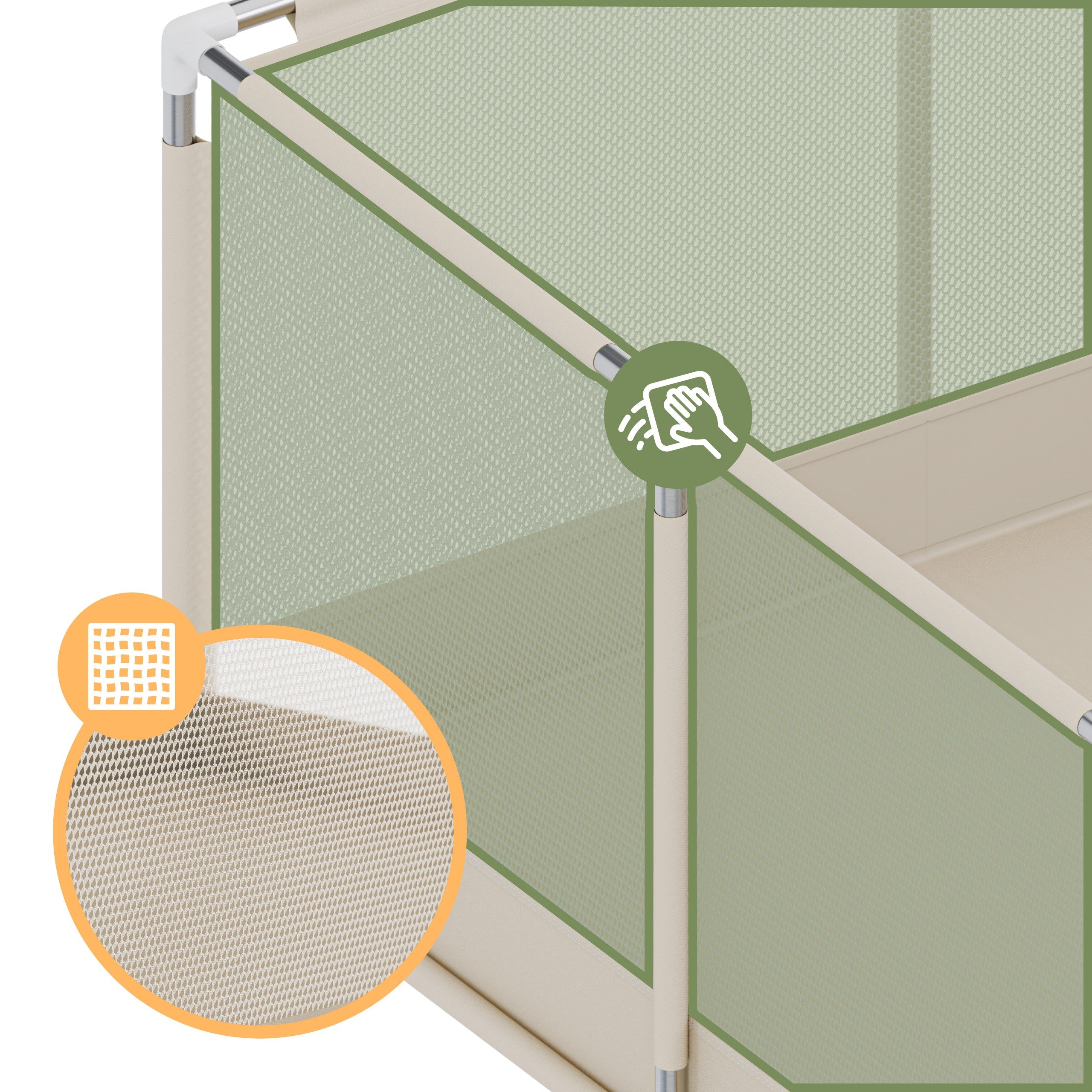 Parque infantil Tulano Cozy 22 Beige - 180 cm