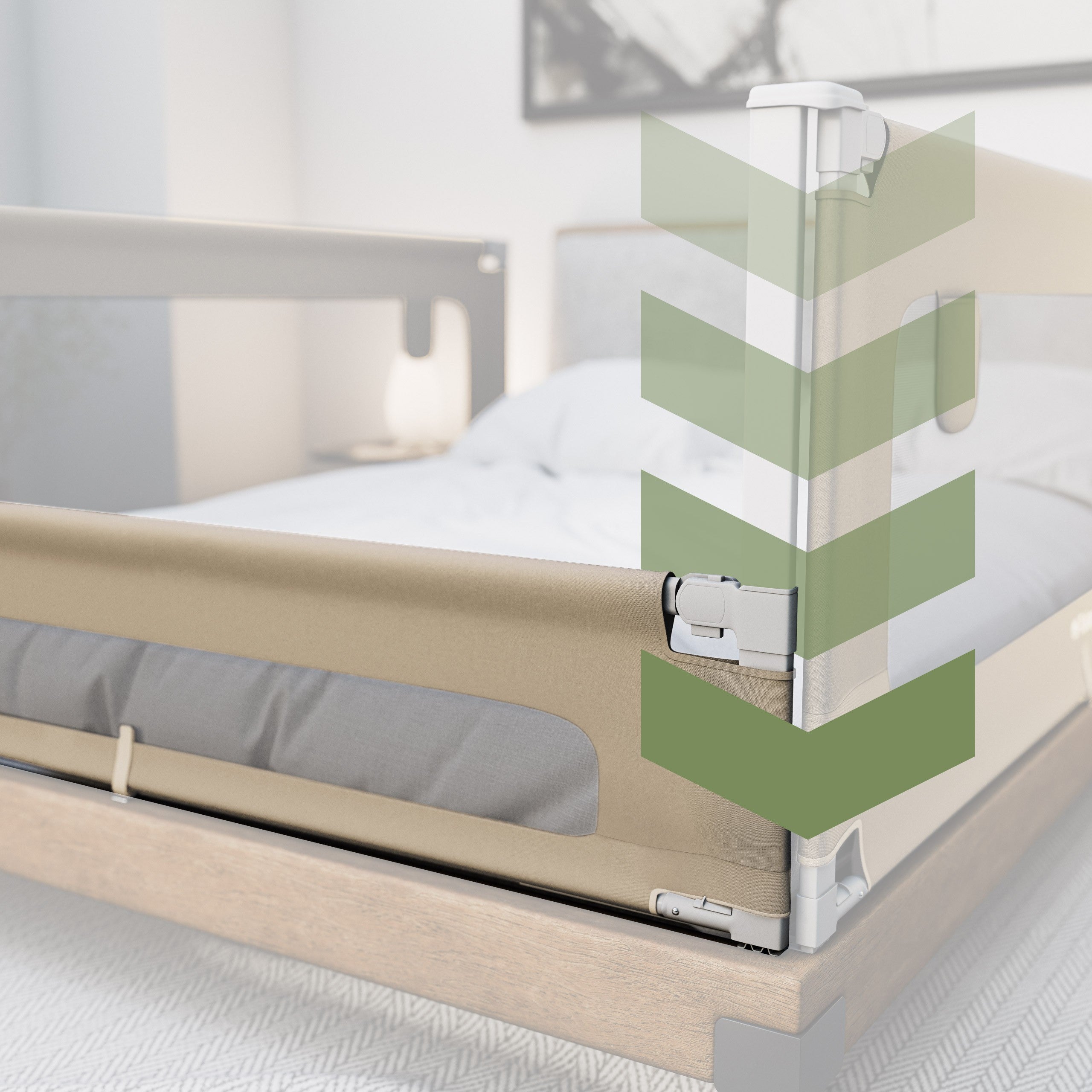 Barandilla de seguridad para cama de 140 cm Tulano Cover 44 Beige
