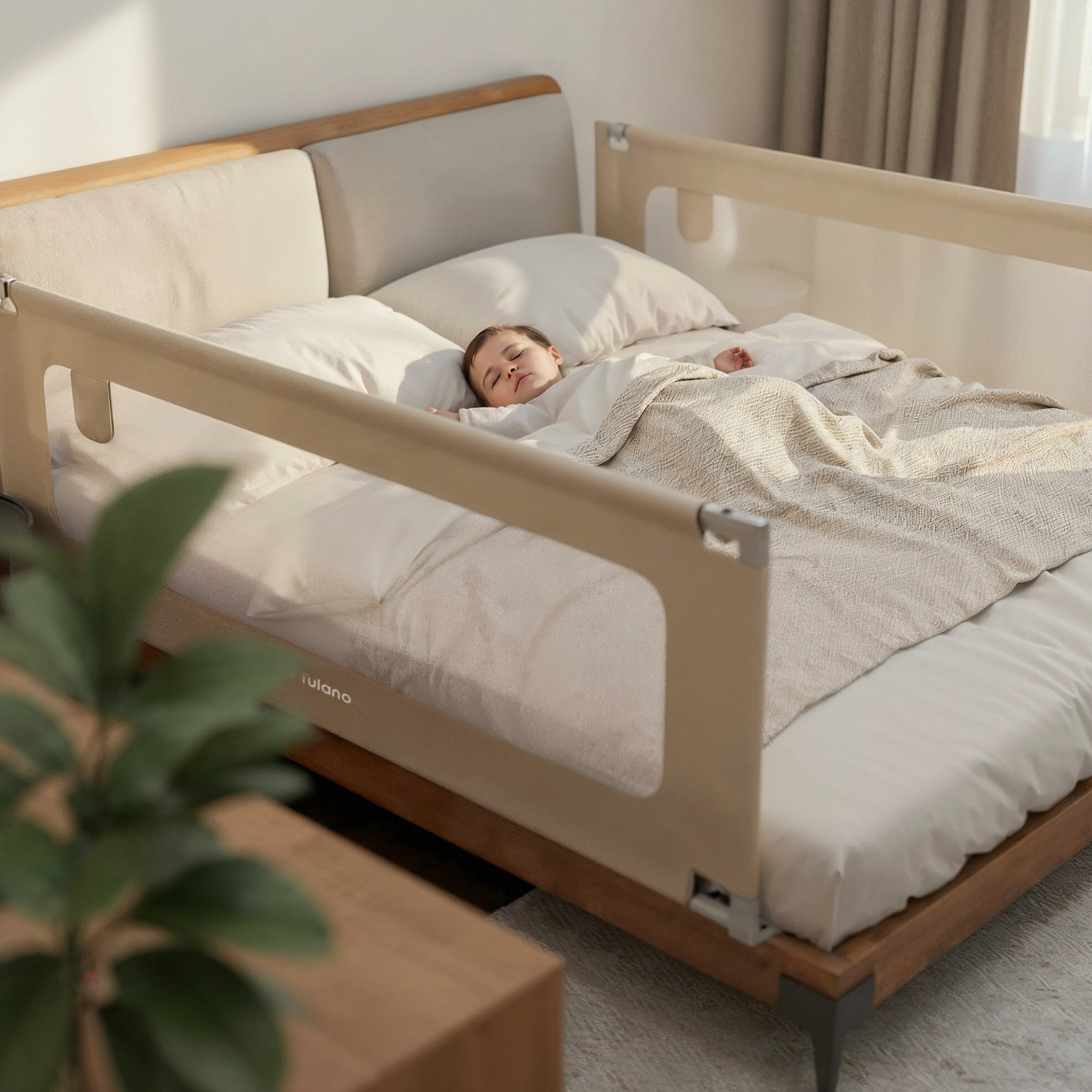 Barandilla de seguridad para cama de 140 cm Tulano Cover 44 Beige