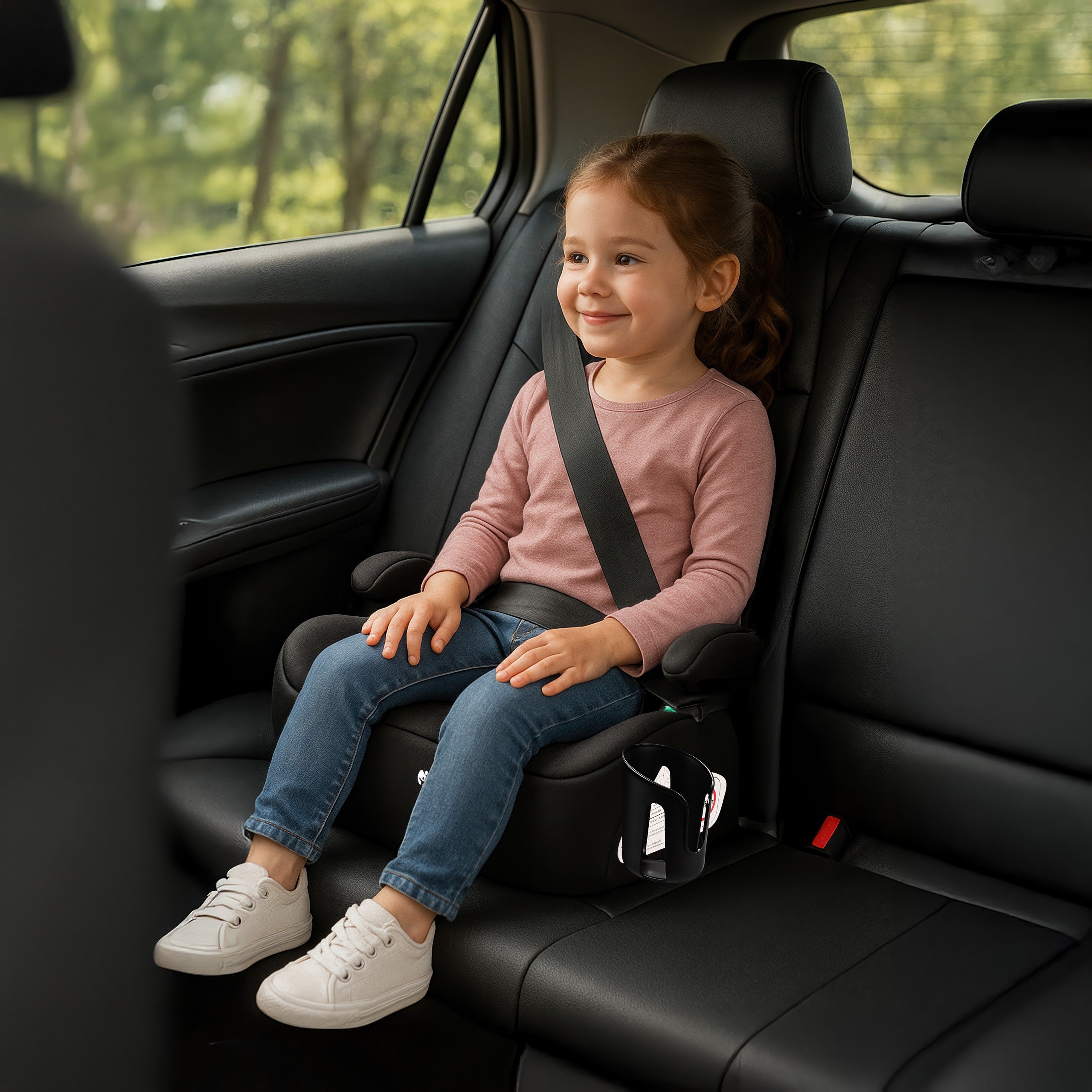 Silla de coche con base Tulano Cabby 20 Black, 125-150 cm, I-Size