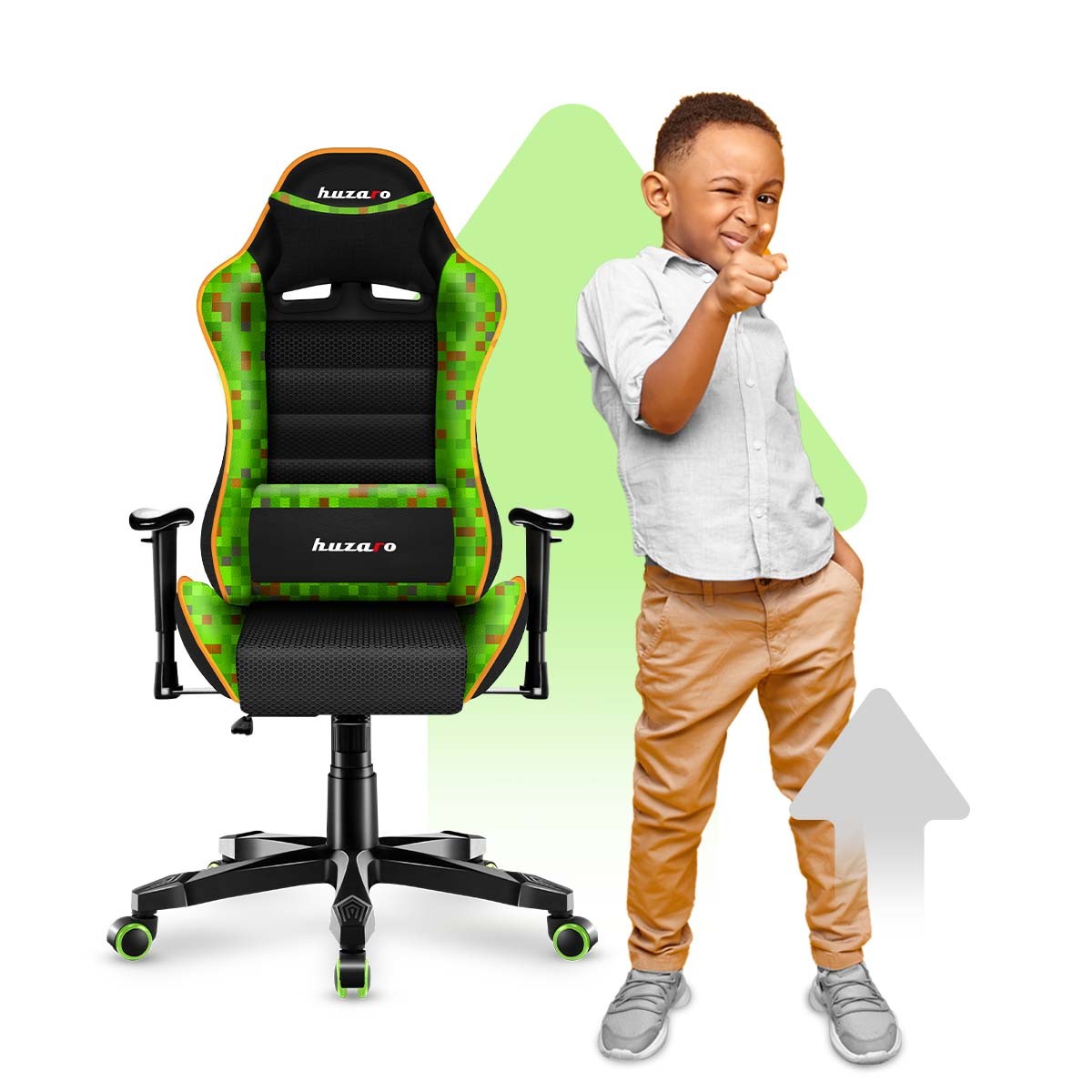 Sillón gaming para niños HUZARO RANGER 6.0 Pixel Mesh