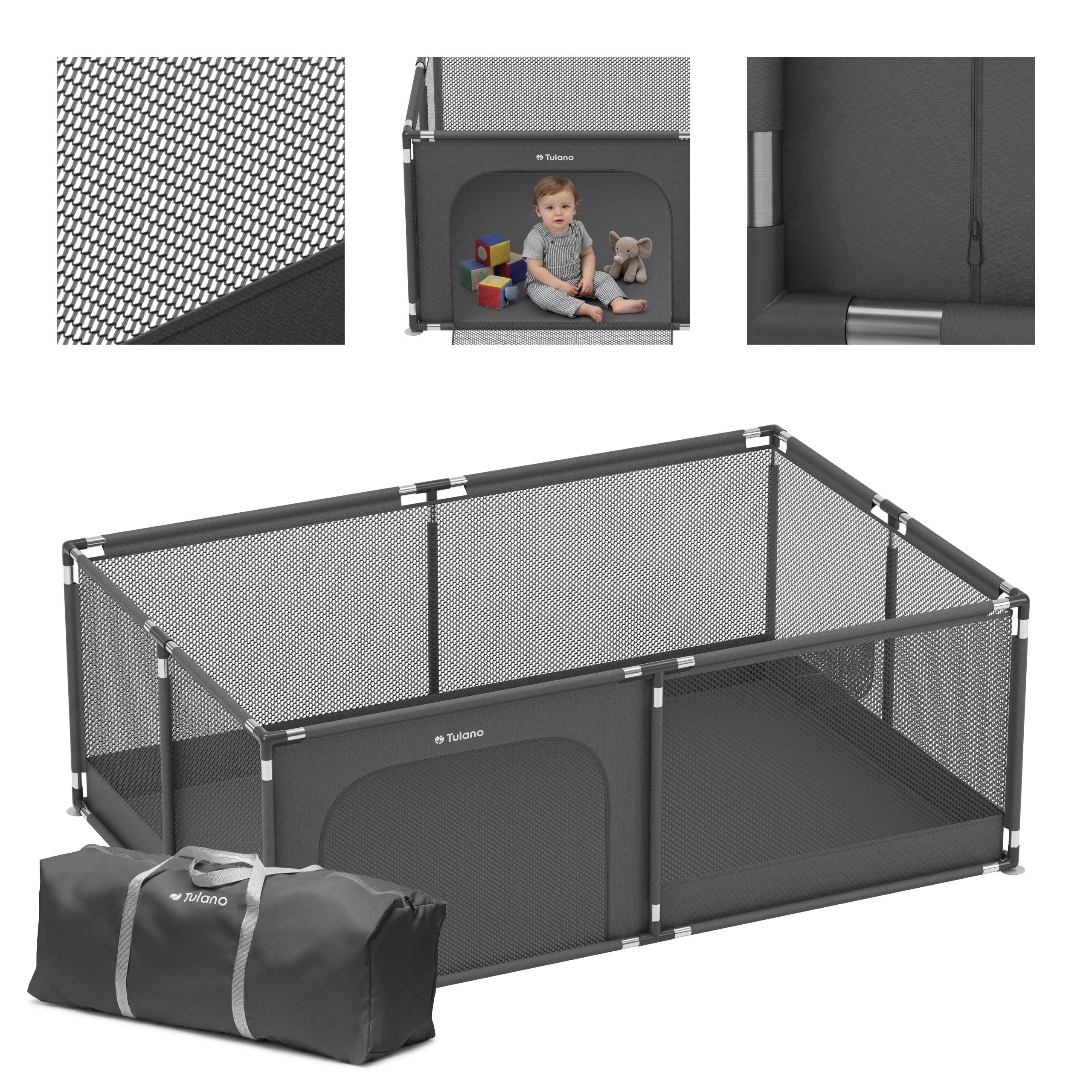 OUTLET Cuna de viaje Tulano Cozy 22 Graphite - 180 cm