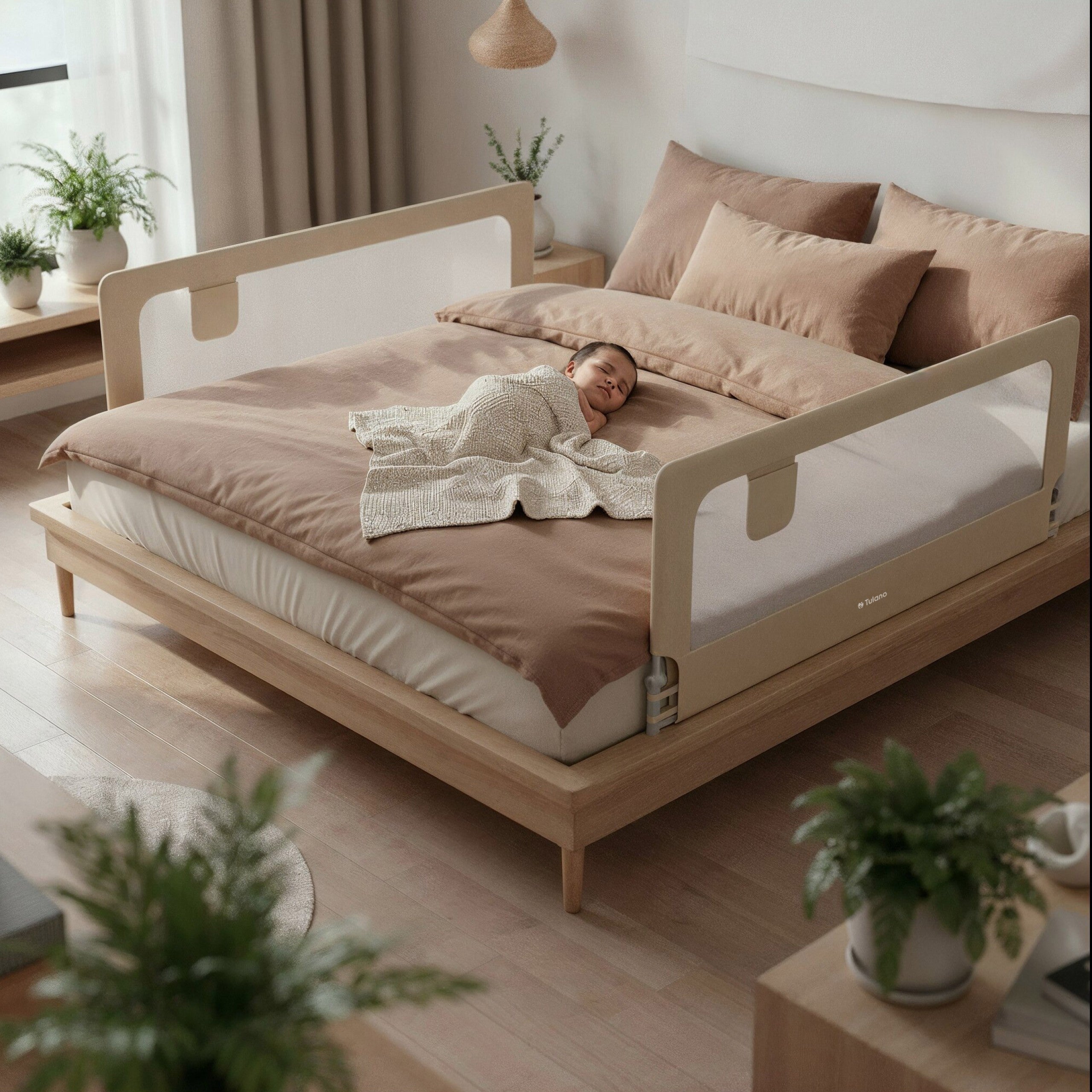 OUTLET Barandilla de seguridad para cama de 200 cm Tulano Cover 30 Beige