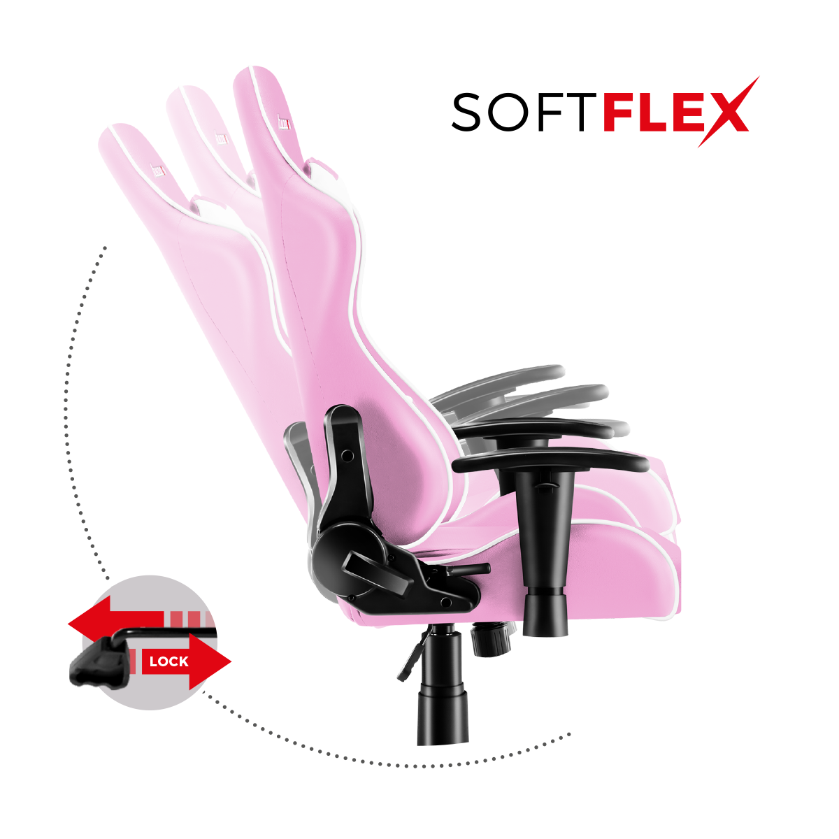 OUTLET Sillón gaming para niños HUZARO RANGER 6.0 Rosa