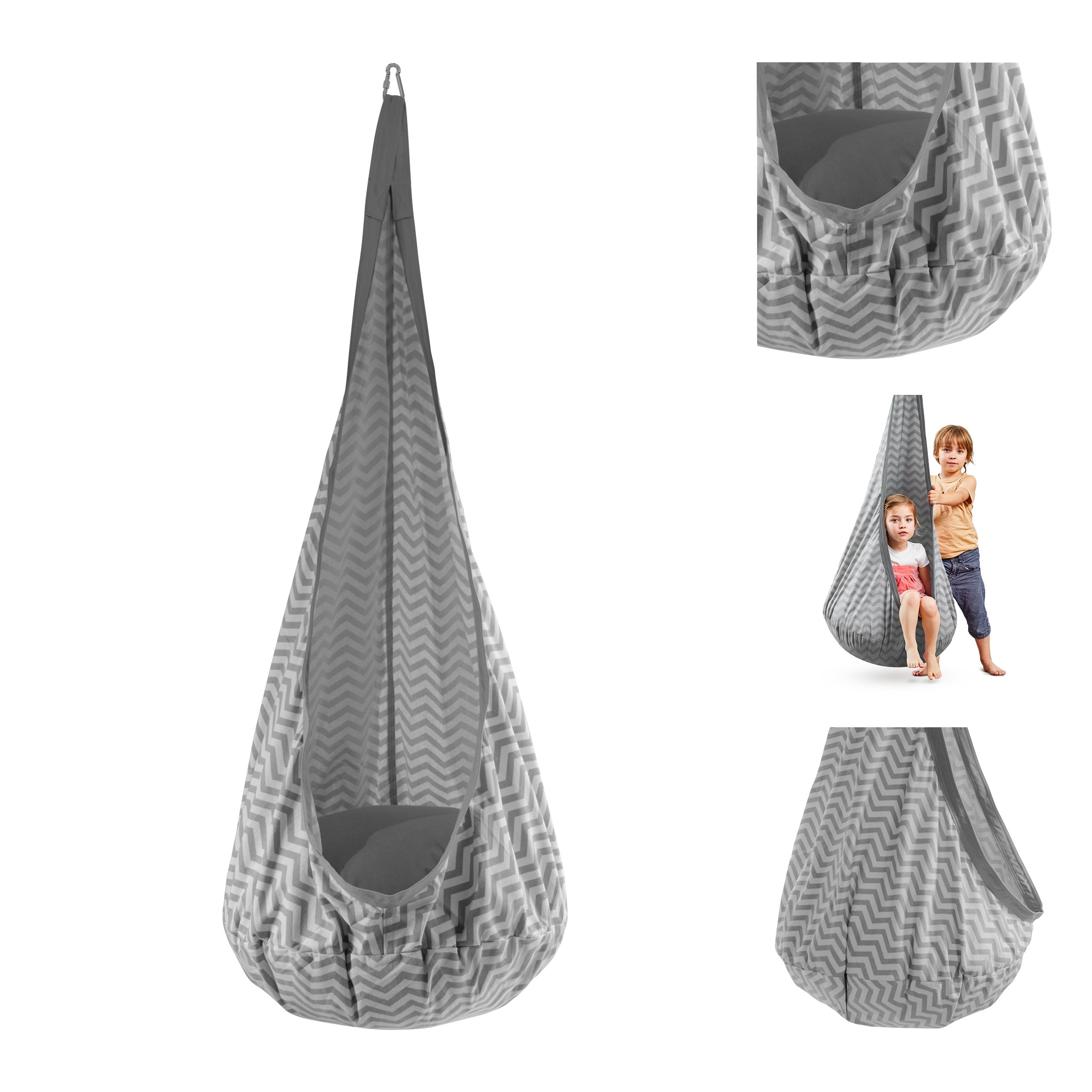 Columpio tipo capullo para niños Tulano Doppo 20 Grey