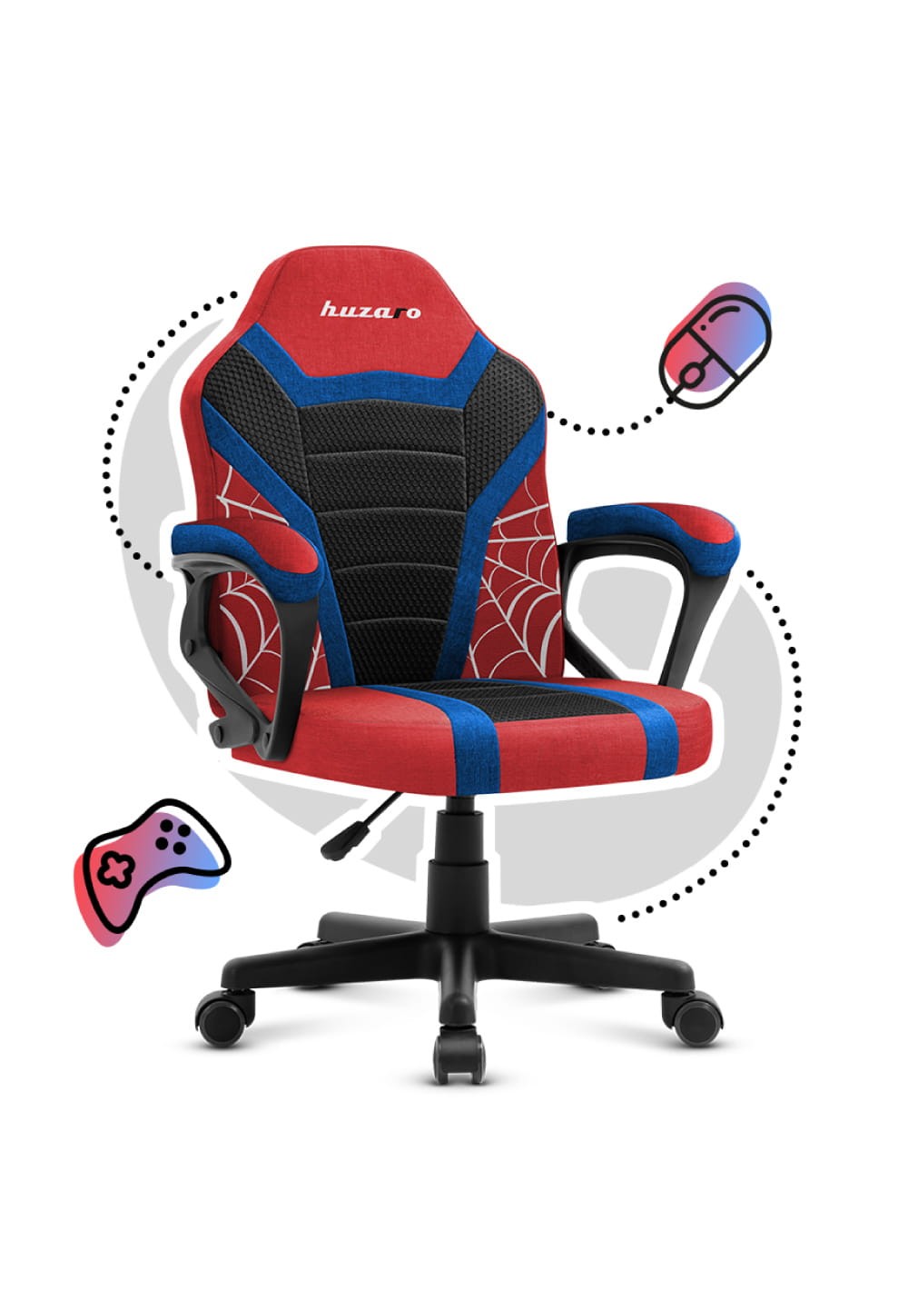 OUTLET Sillón gaming para niños Huzaro Ranger 1.0 Spider Mesh