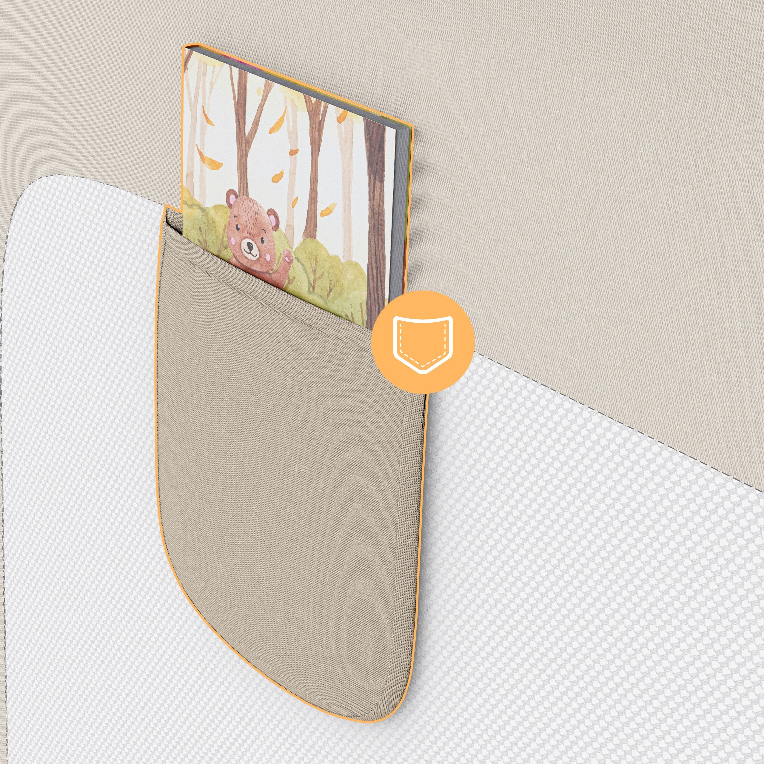 Barandilla de seguridad para cama de 200 cm Tulano Cover 30 Beige