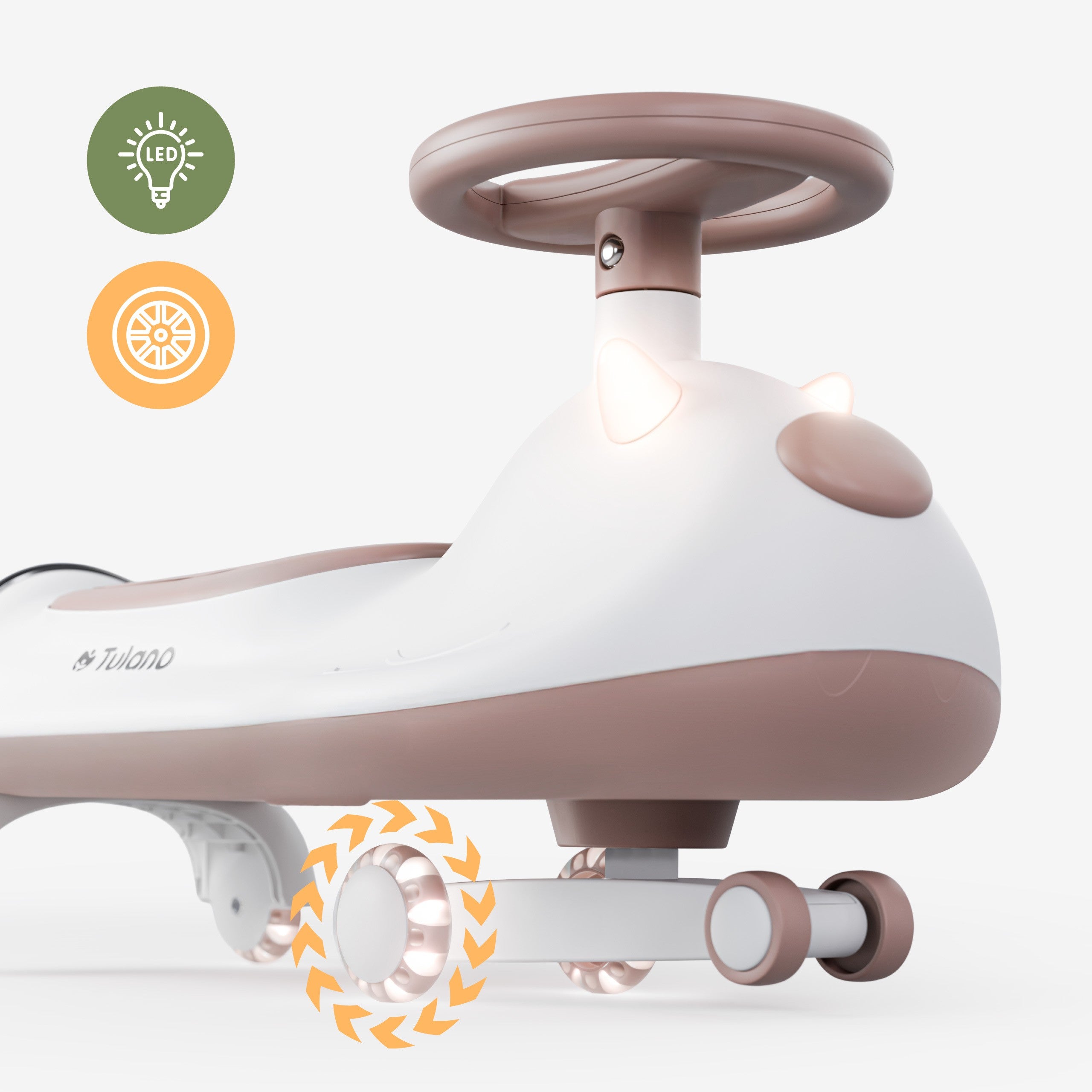 Cochecito infantil por gravedad con luces LED Tulano Focus 45 Grey