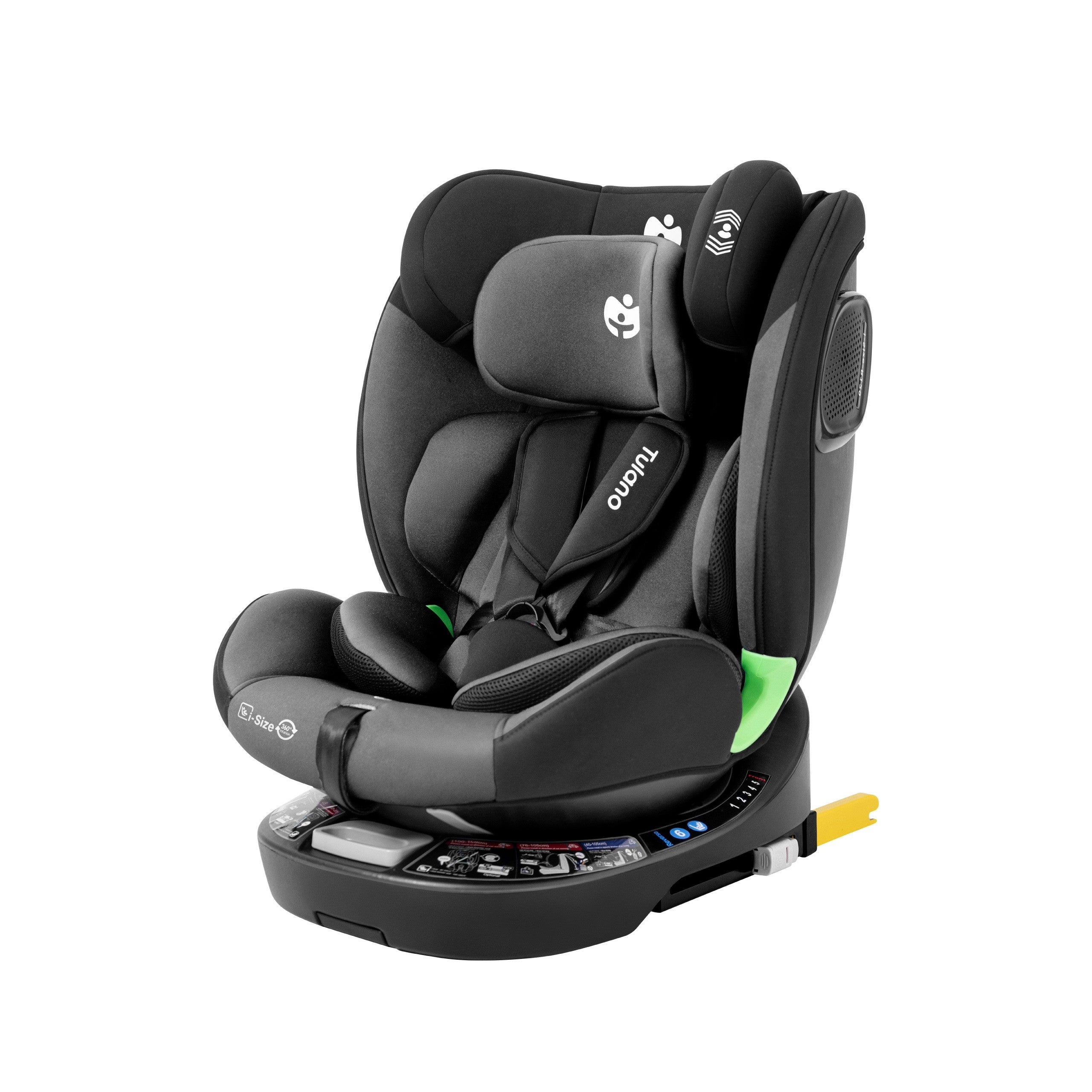 Silla de coche giratoria Tulano Loom 35 Negro-Gris