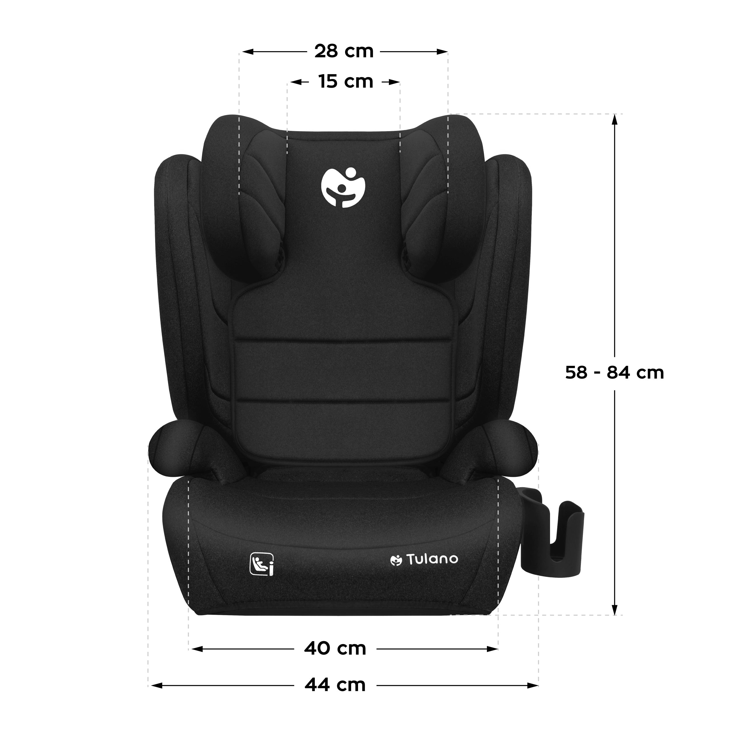 Silla de coche Tulano Joy 35 Black ISOFIX 100-150 cm I-Size