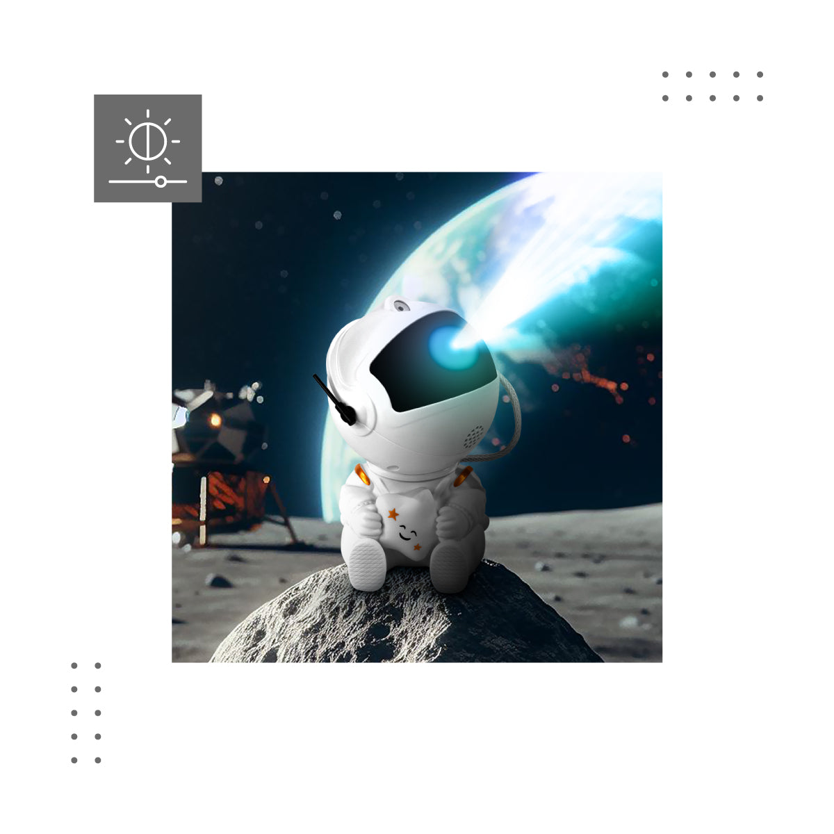 Siente la magia del proyector de estrellas
