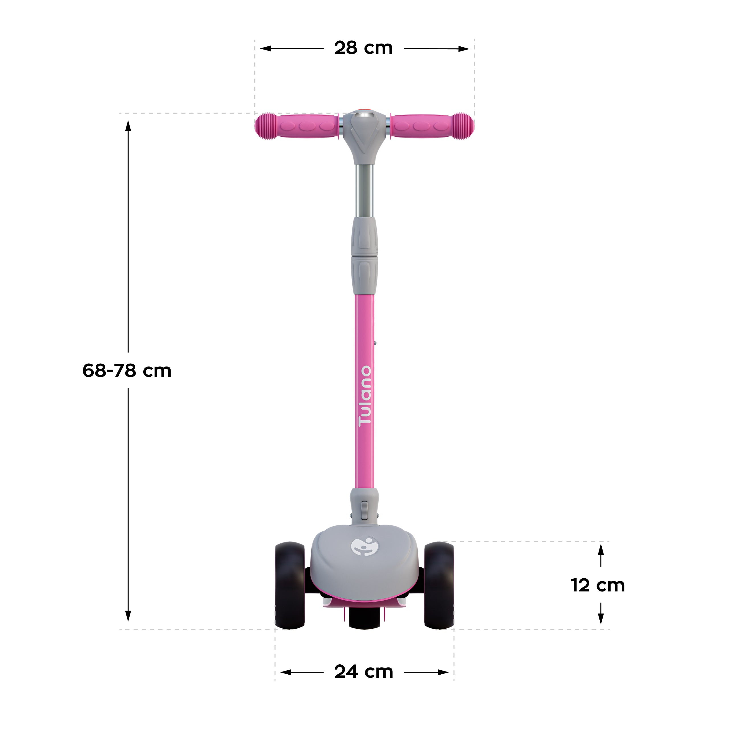 Patinete de equilibrio para niños LED Rookie 15 Pink