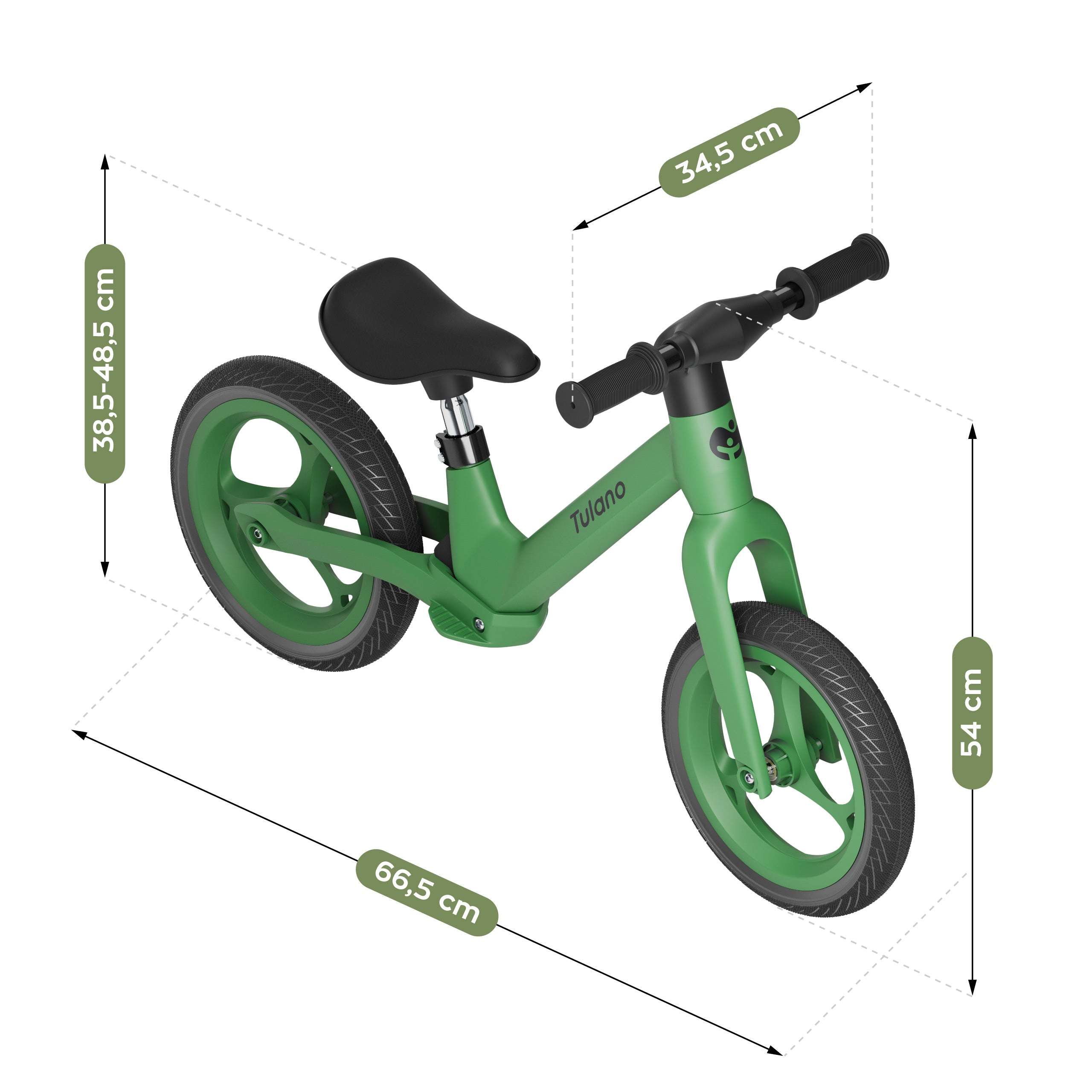 Bicicleta sin pedales Tulano Route 45 Green