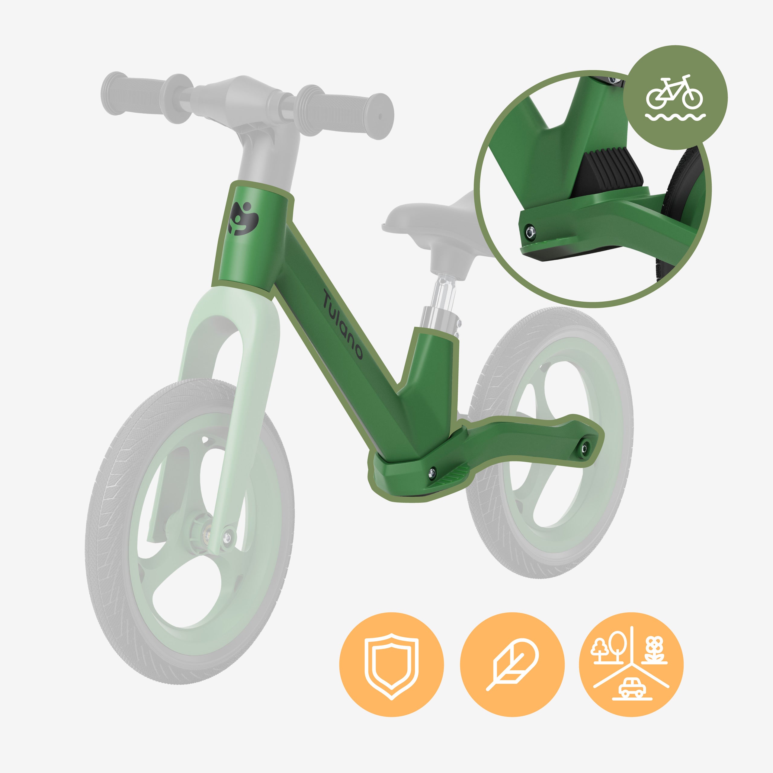 Bicicleta sin pedales Tulano Route 45 Green
