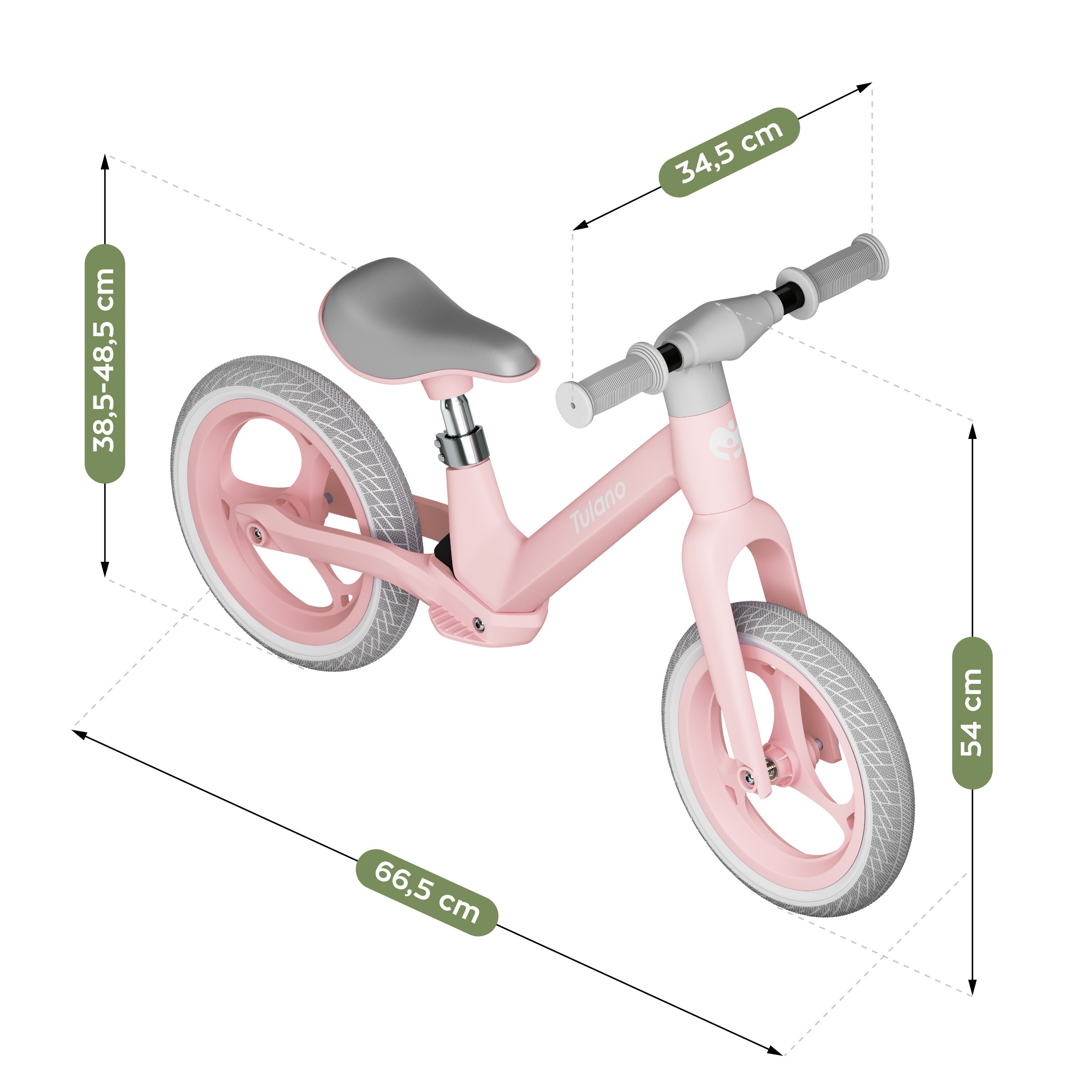Bicicleta sin pedales Tulano Route 45 Pink