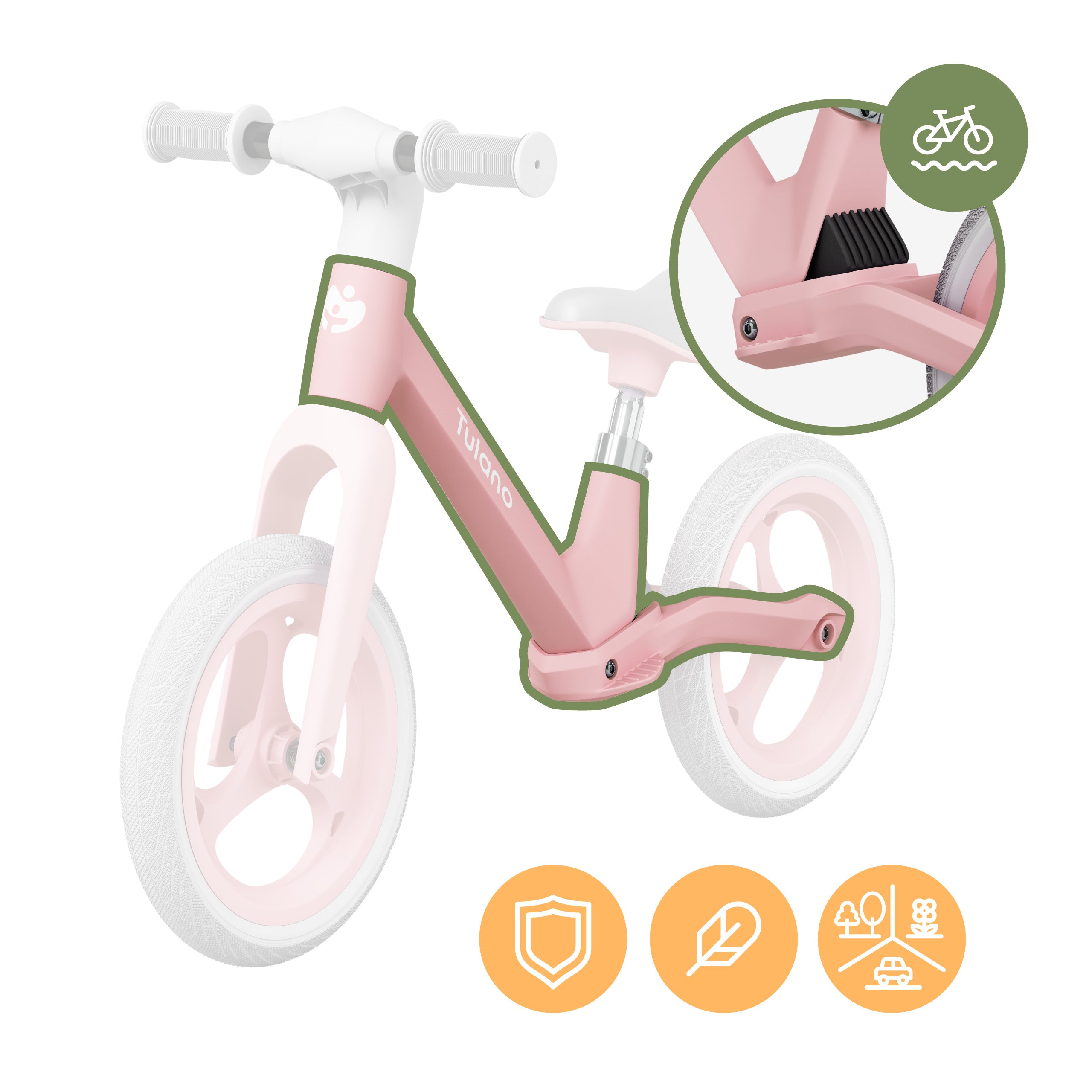Bicicleta sin pedales Tulano Route 45 Pink