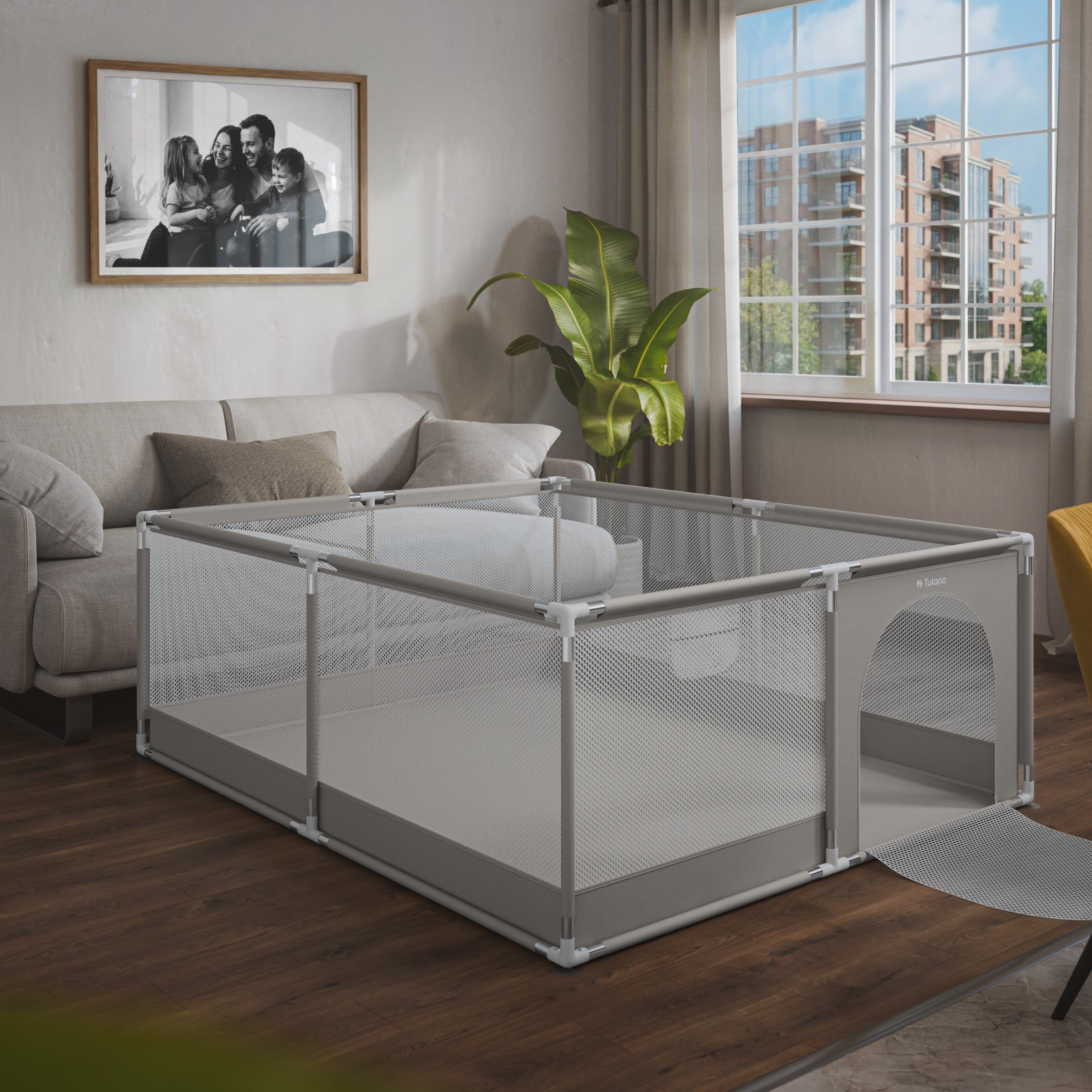 OUTLET Cuna de viaje TULANO Cozy 25 Grey - 150 cm
