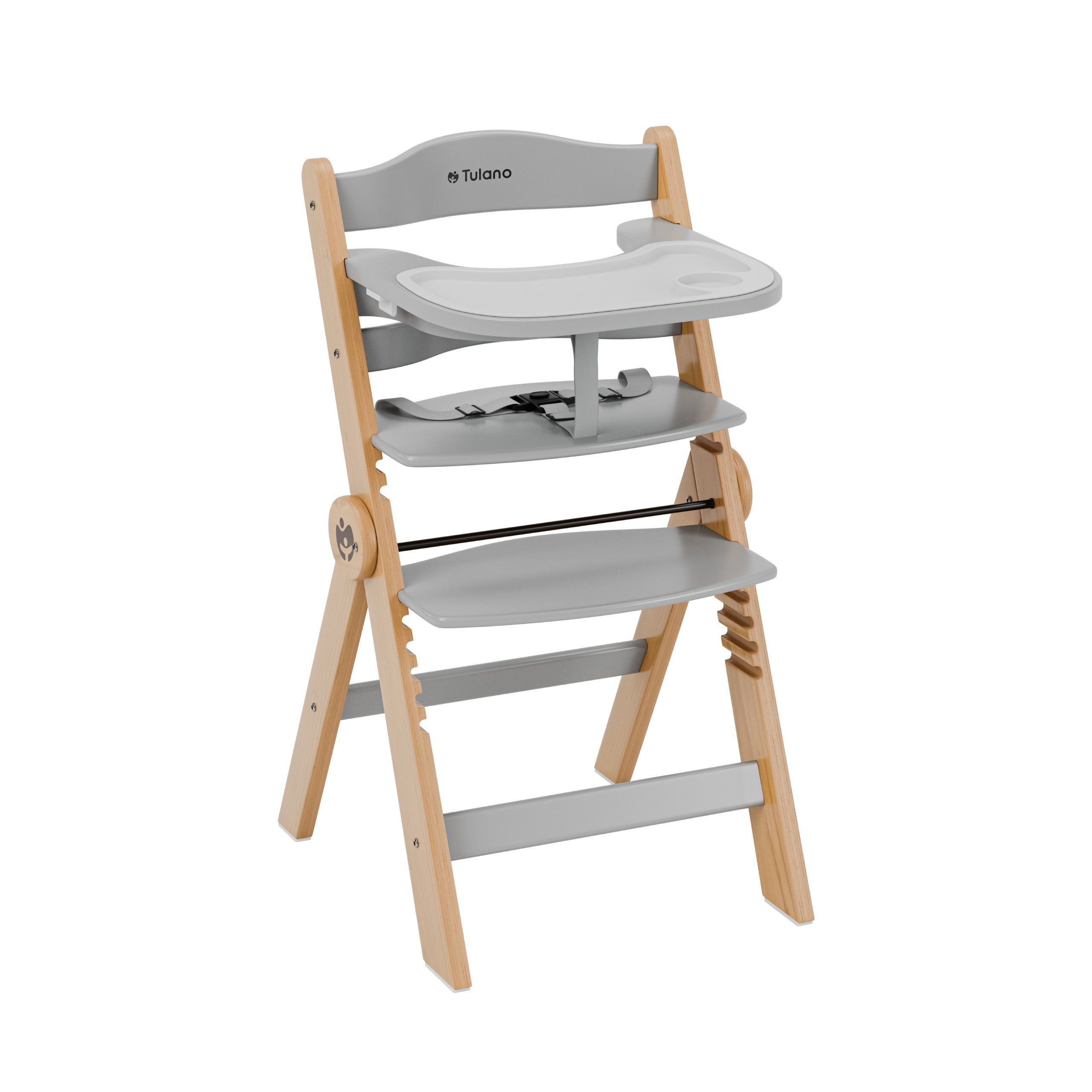 Trona de madera Tulano Morsel 45 Natural-Grey