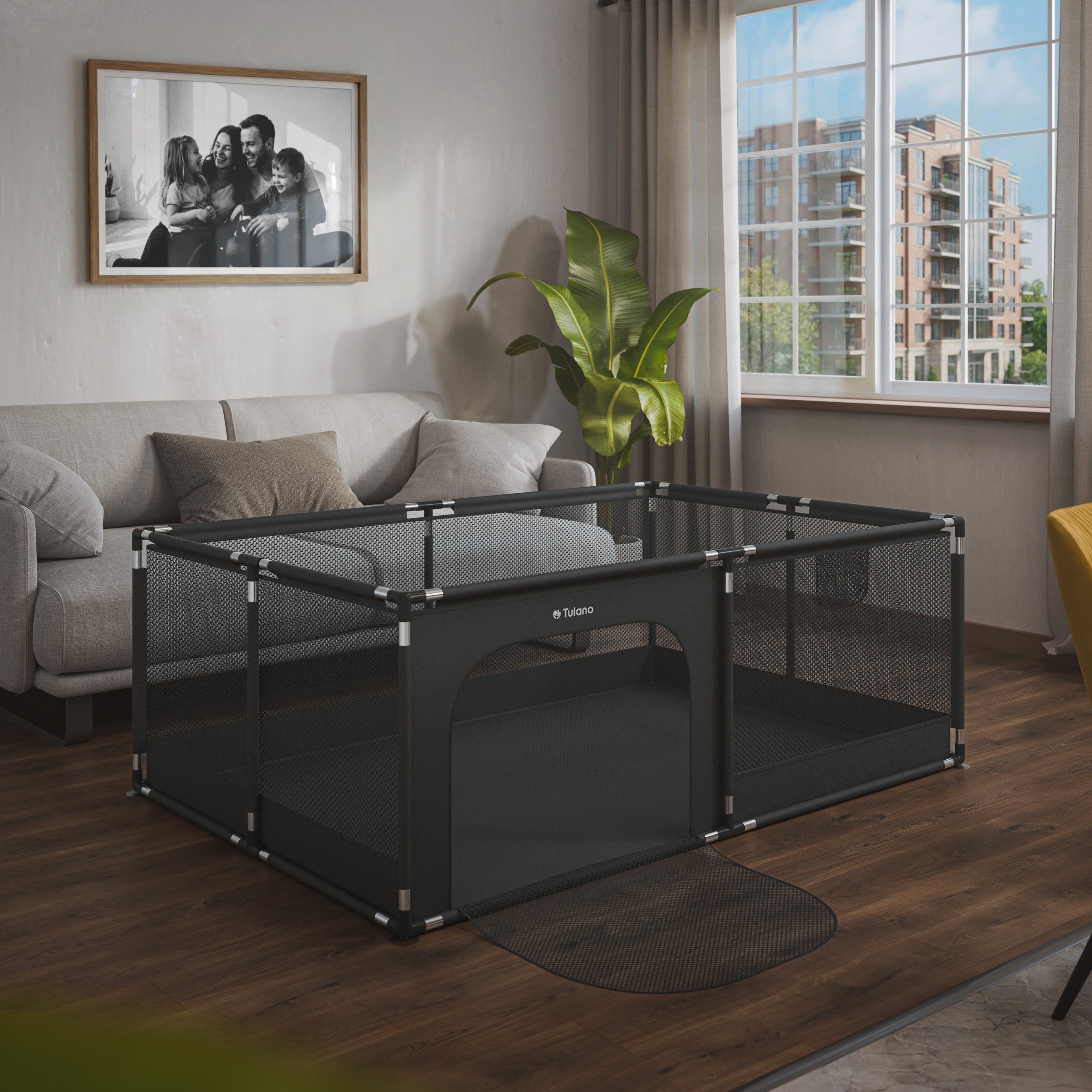 Parque infantil Tulano Cozy 22 Graphite - 180 cm