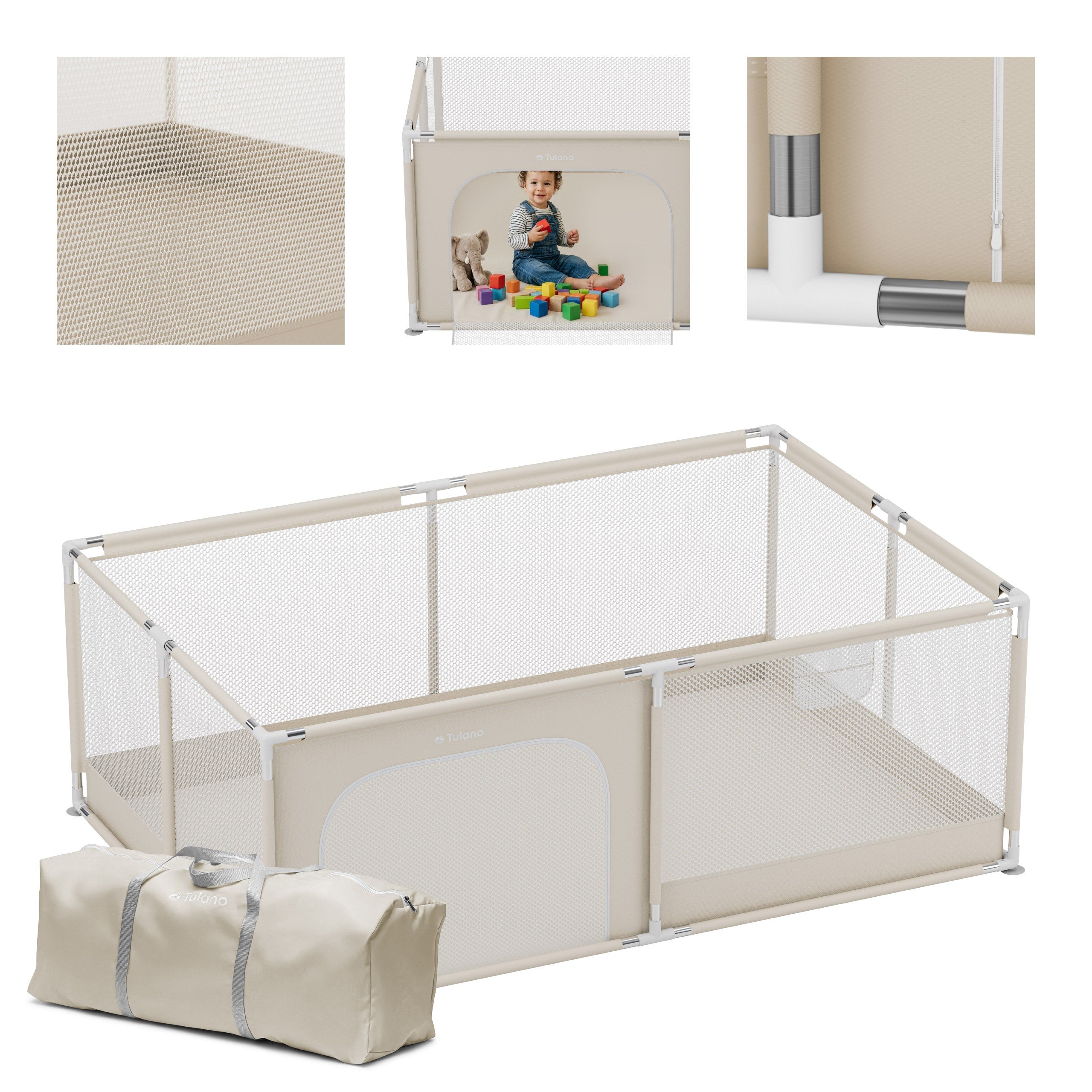 OUTLET Cuna de viaje Tulano Cozy 22 Beige - 180 cm
