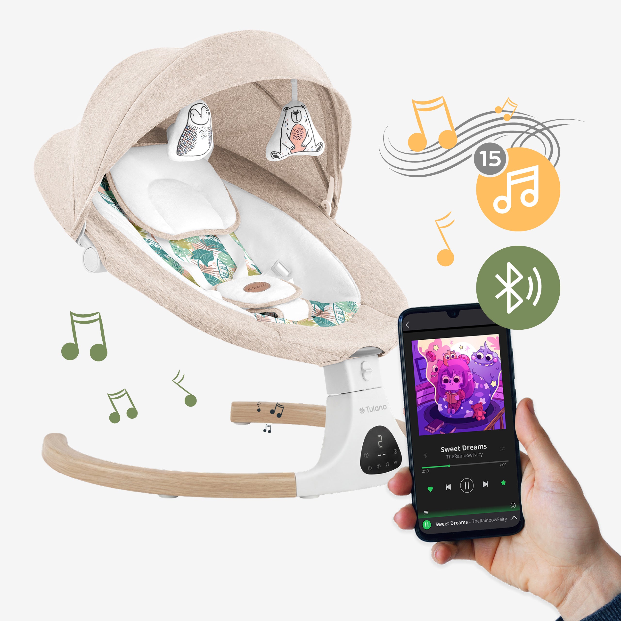 Melodías integradas y posibilidad de reproducir música desde el móvil