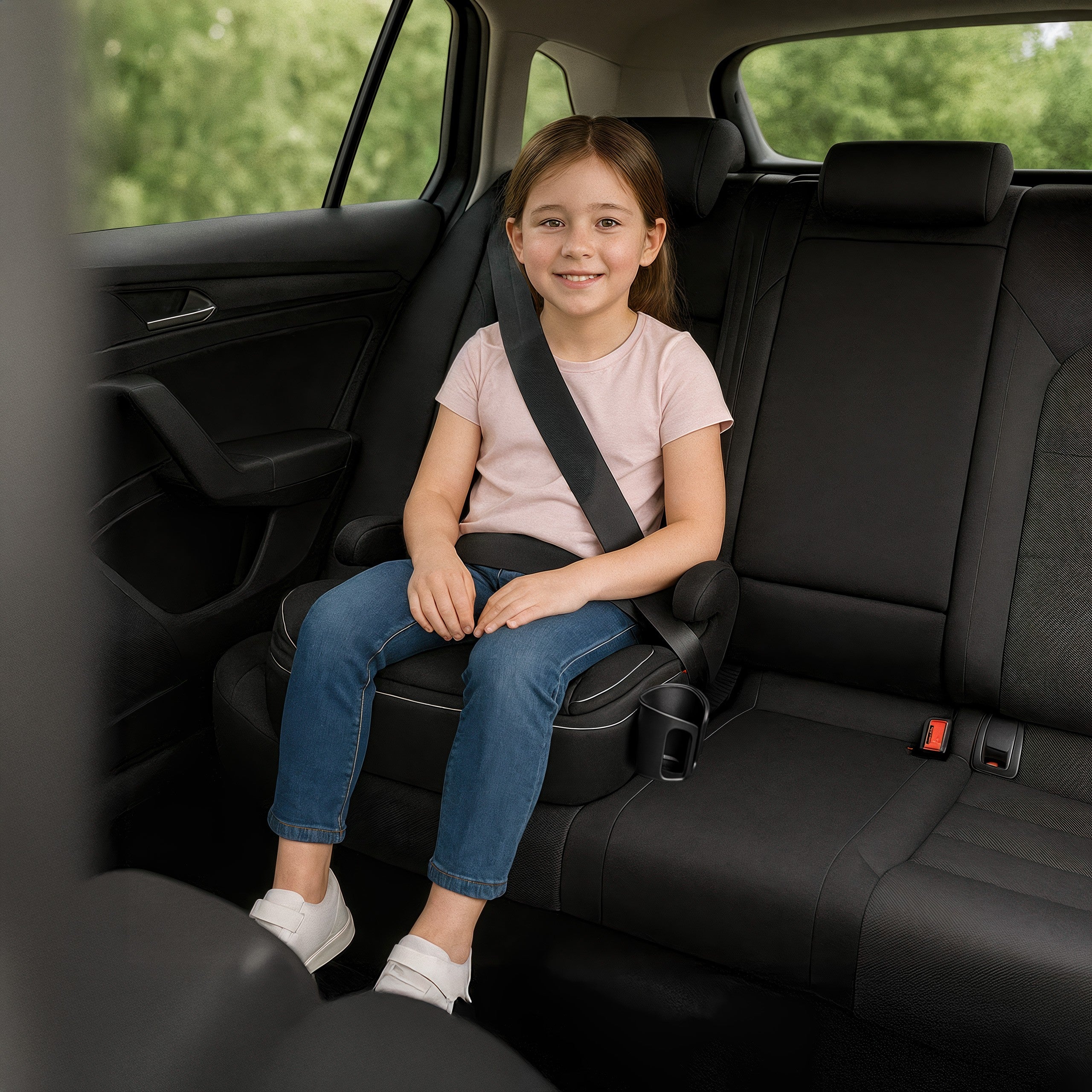 Silla de coche con base Tulano Cabby 30 Black, 125-150 cm, I-Size