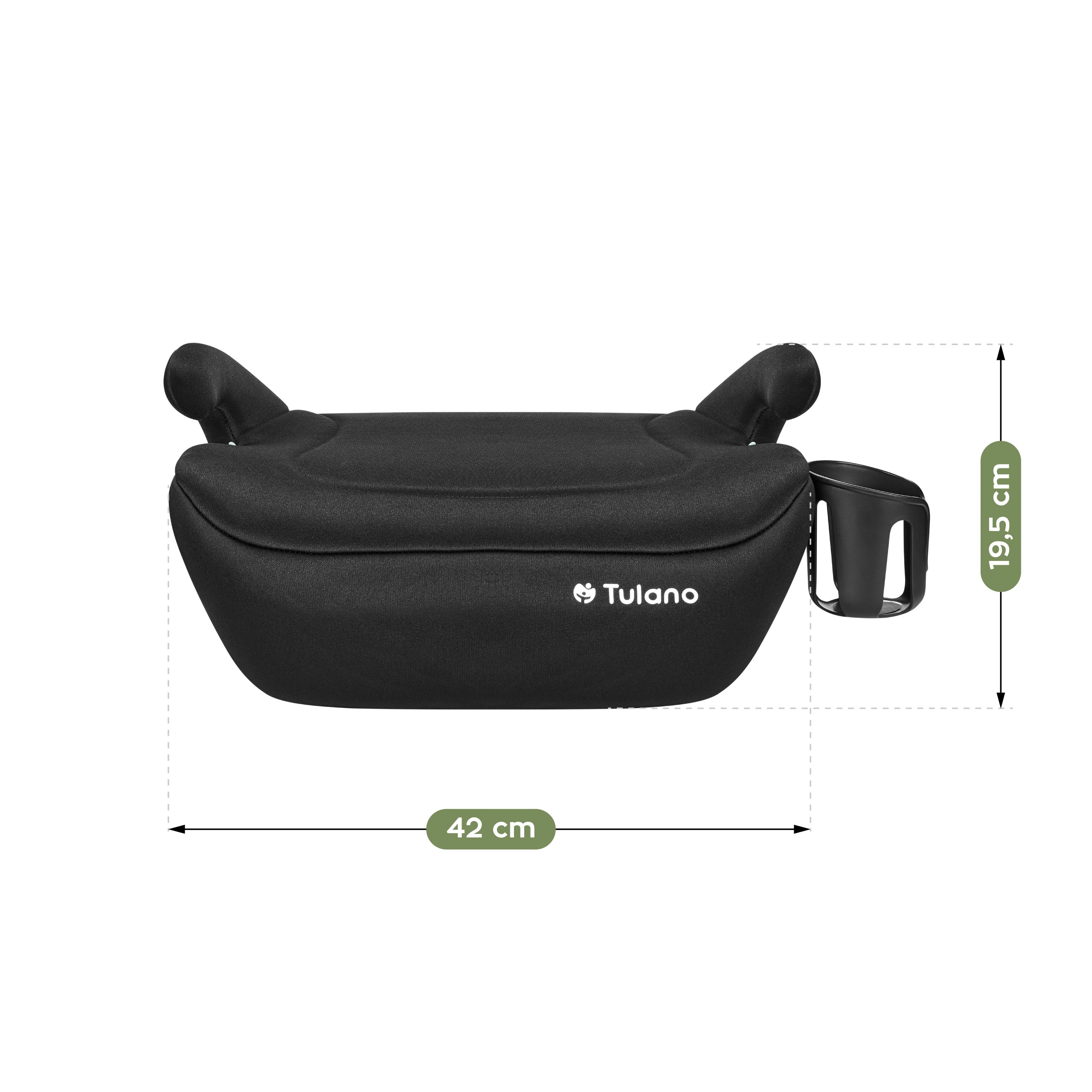 Silla de coche con base Tulano Cabby 20 Black, 125-150 cm, I-Size