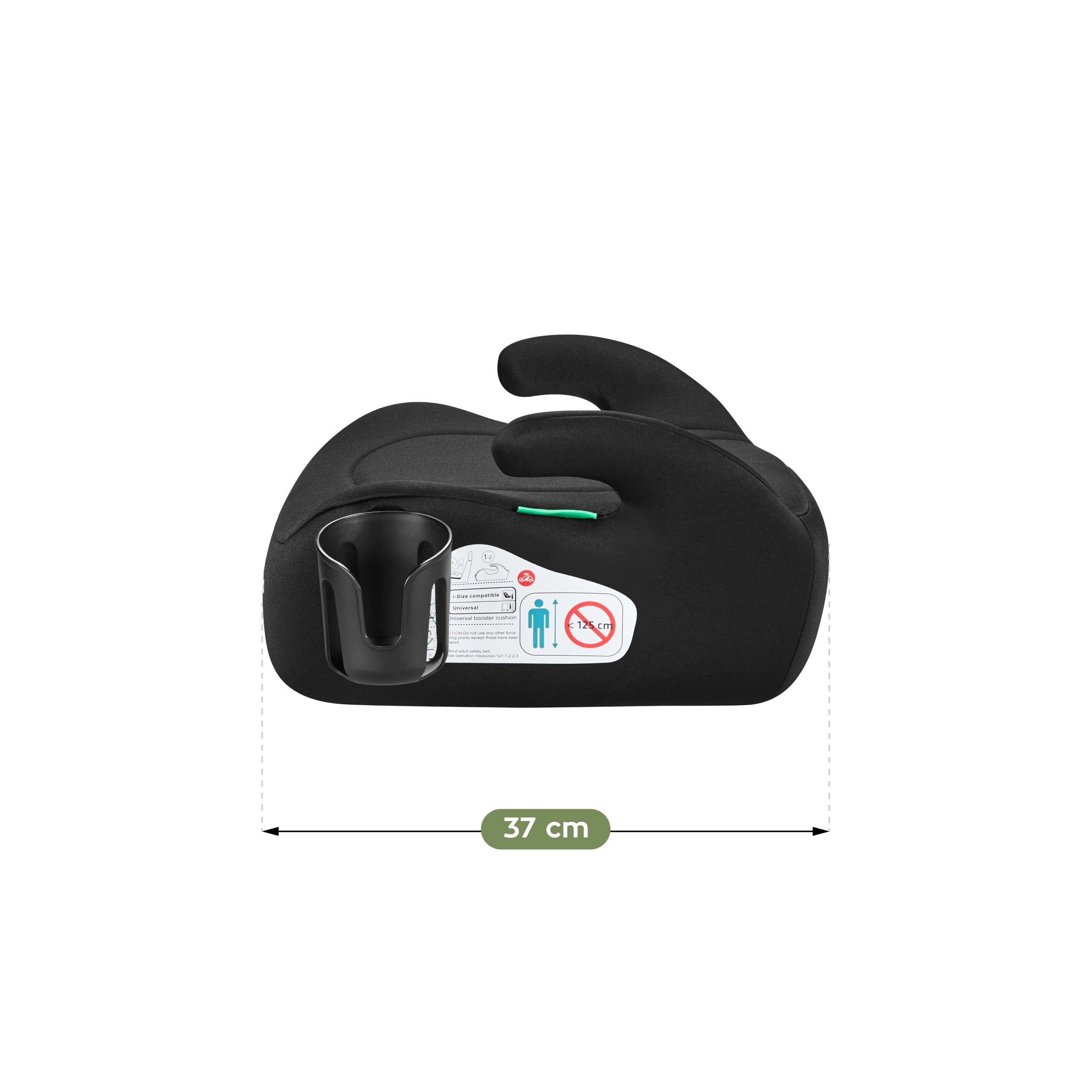 Silla de coche con base Tulano Cabby 20 Black, 125-150 cm, I-Size
