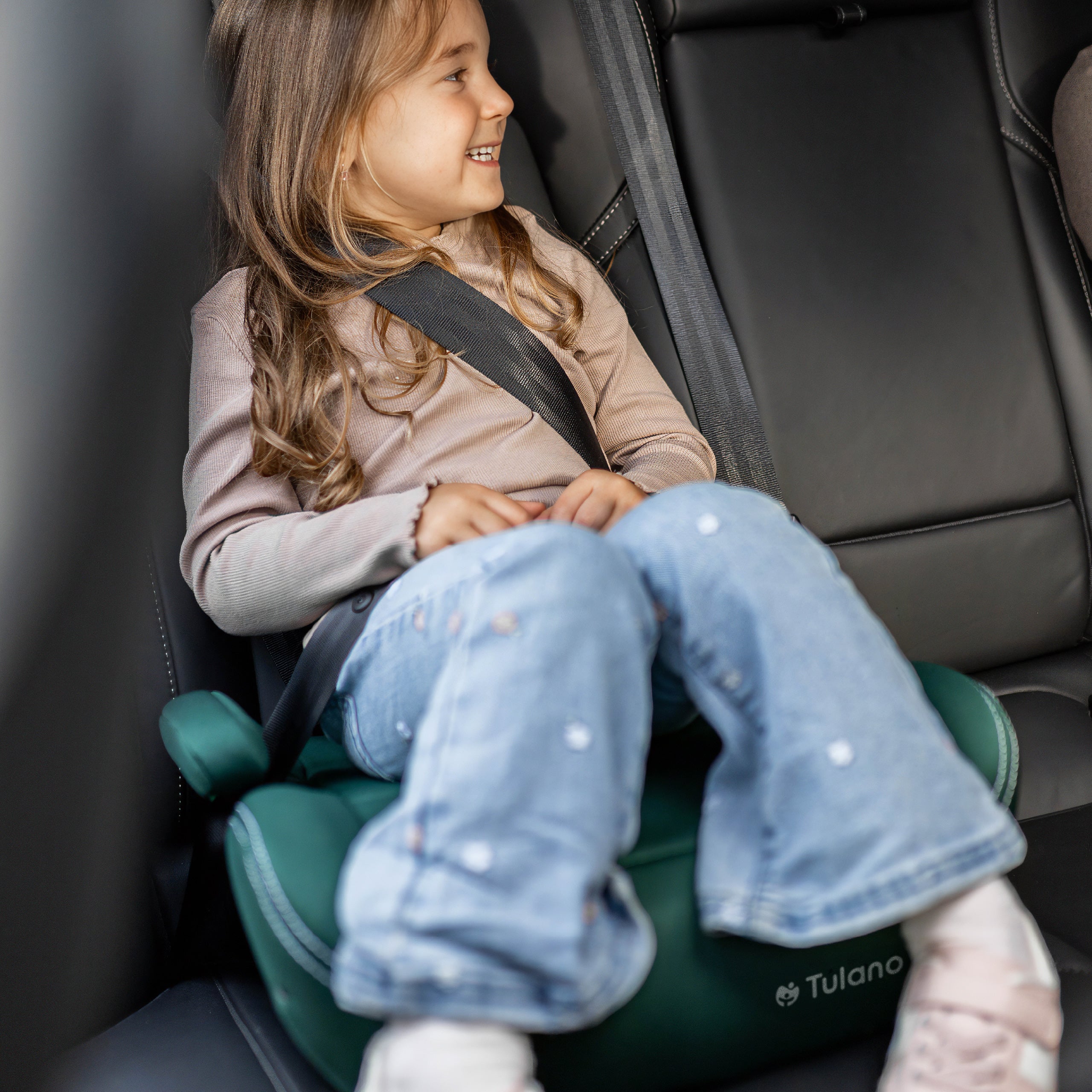 Silla de coche con base Tulano Cabby 25 Green, 125-150 cm, I-Size