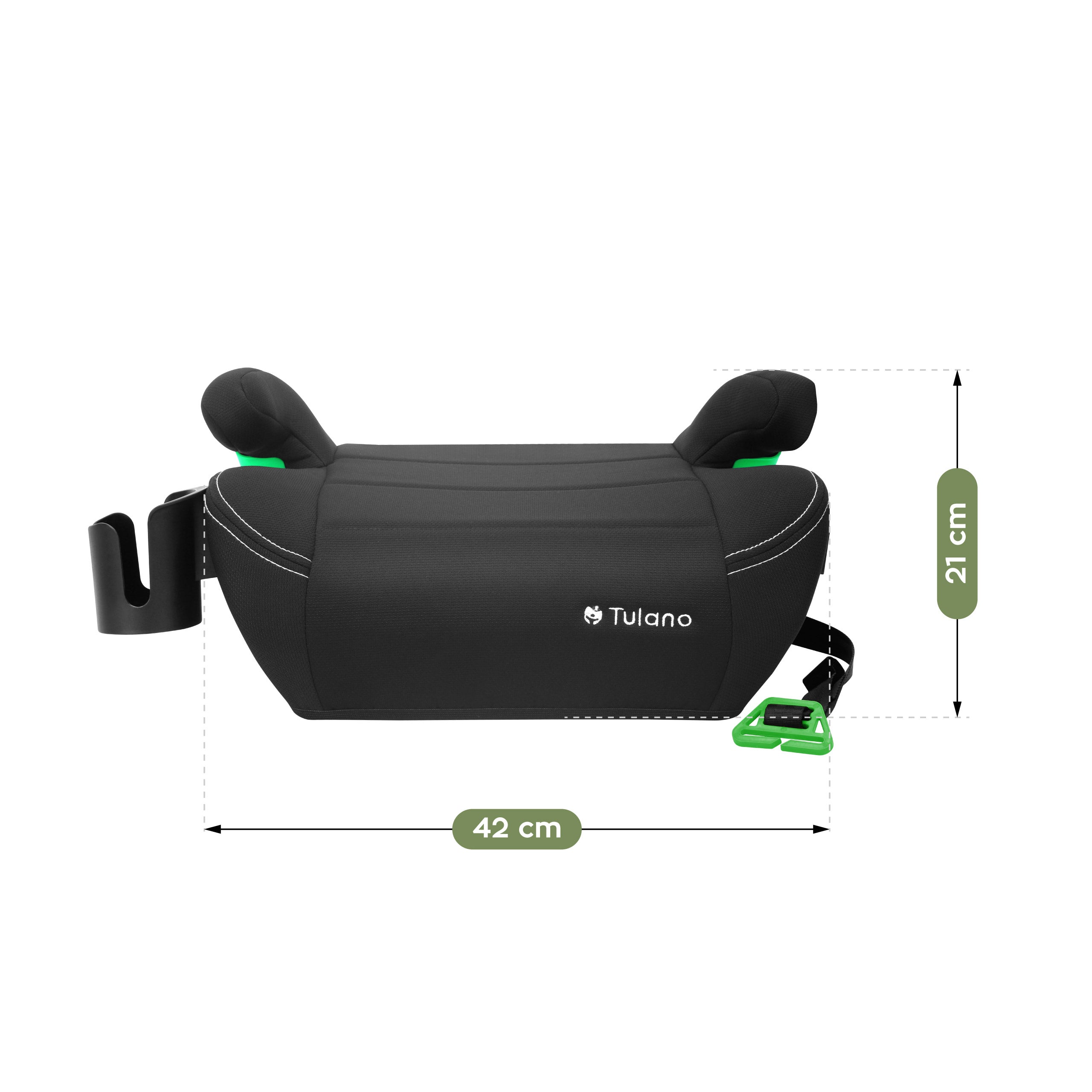 Silla de coche con base Tulano Cabby 25 Black, 125-150 cm, I-Size