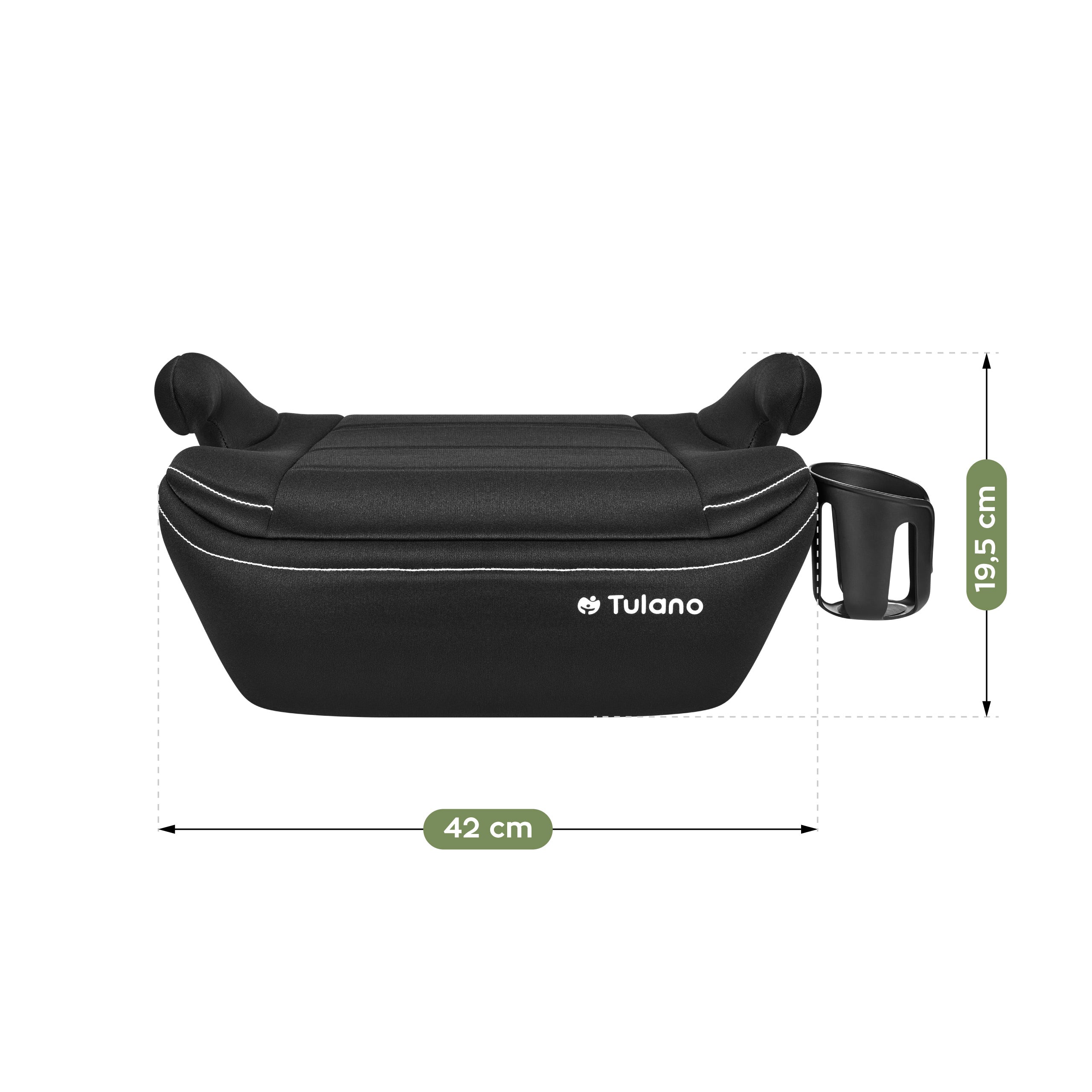 Silla de coche con base Tulano Cabby 30 Black, 125-150 cm, I-Size
