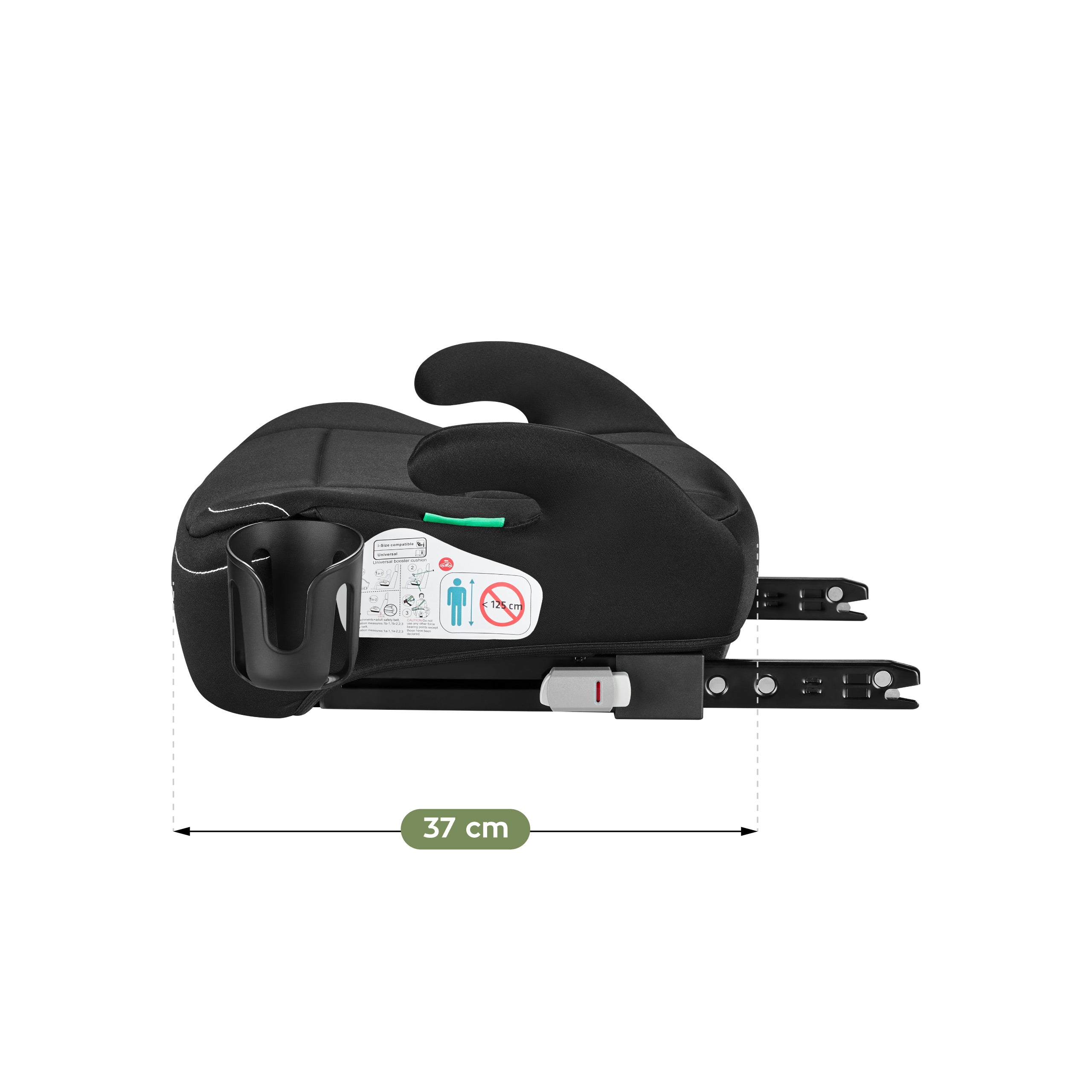 Silla de coche con base Tulano Cabby 30 Black, 125-150 cm, I-Size
